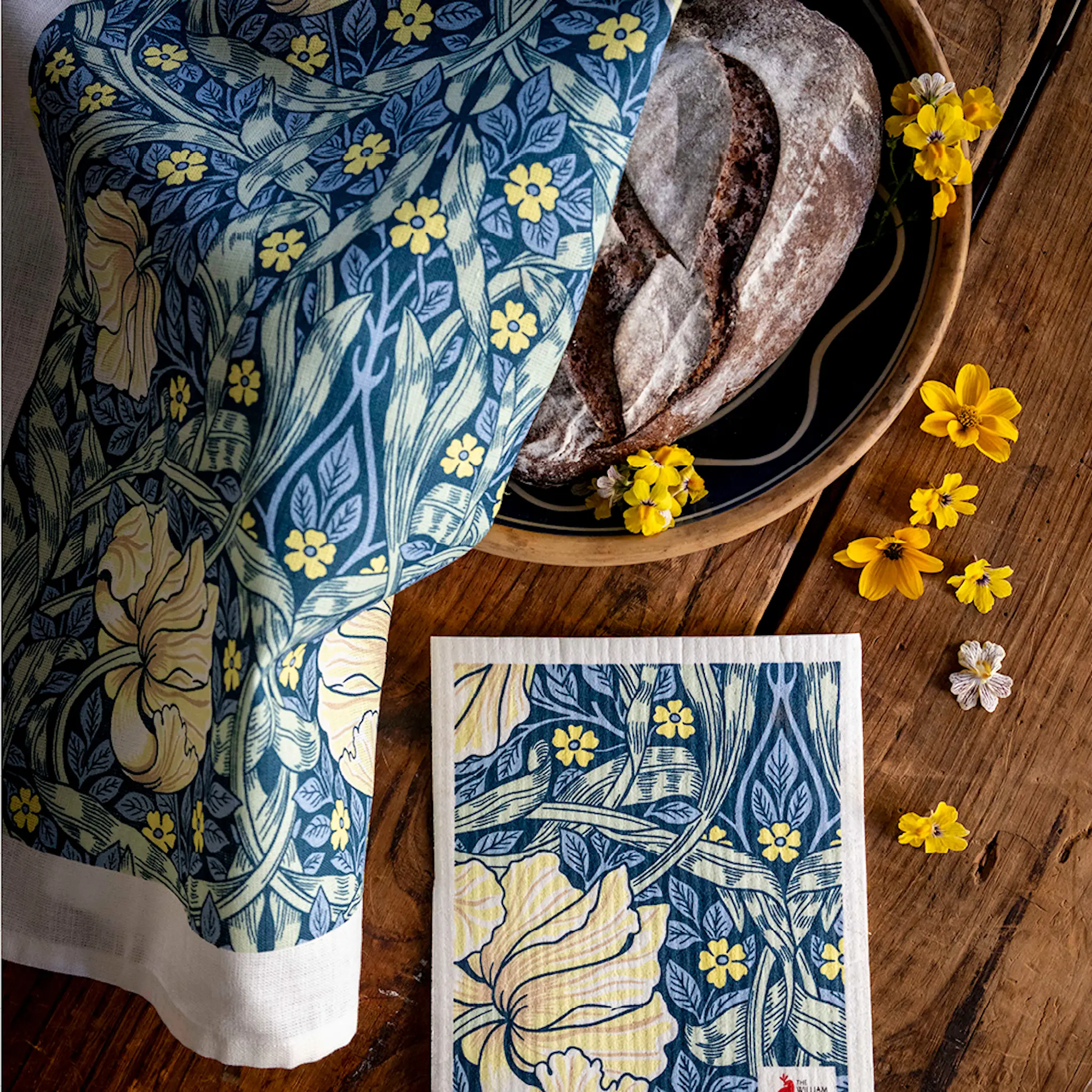 Citronelles William Morris set kökshandduk & disktrasa Pimpernel meadow