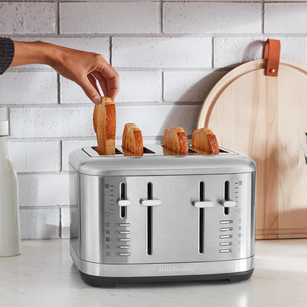 KitchenAid Brødrister 5KMT4109ESX 4 skiver brede spor rustfritt stål