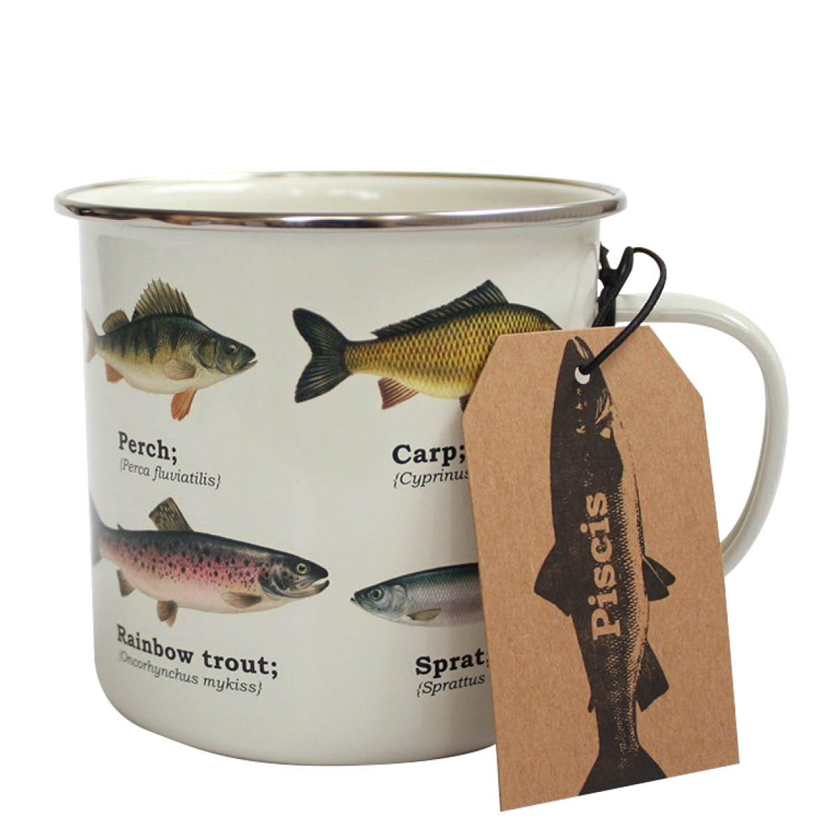 Gift Republic Emaljmugg 50 cl fisk