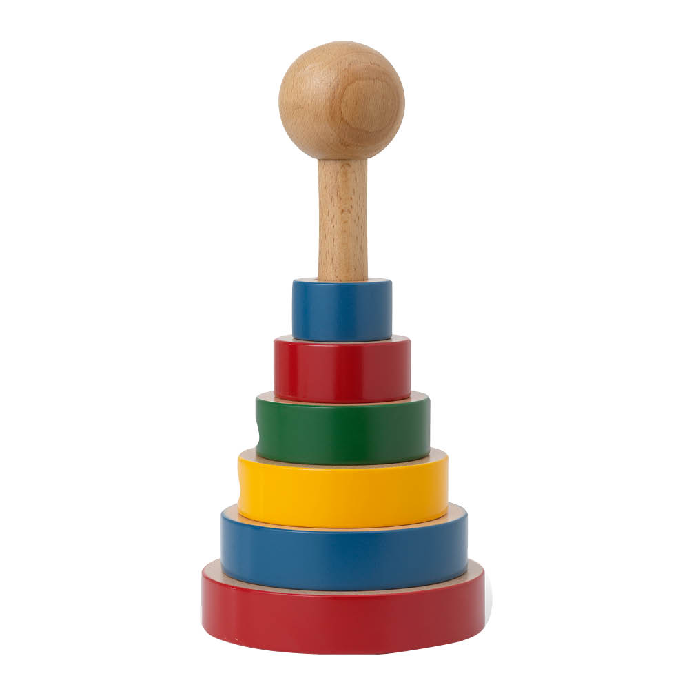 Kay Bojesen Denmark - Babies Pyramid Tower Palikkatorni 22,5 cm Monivärinen
