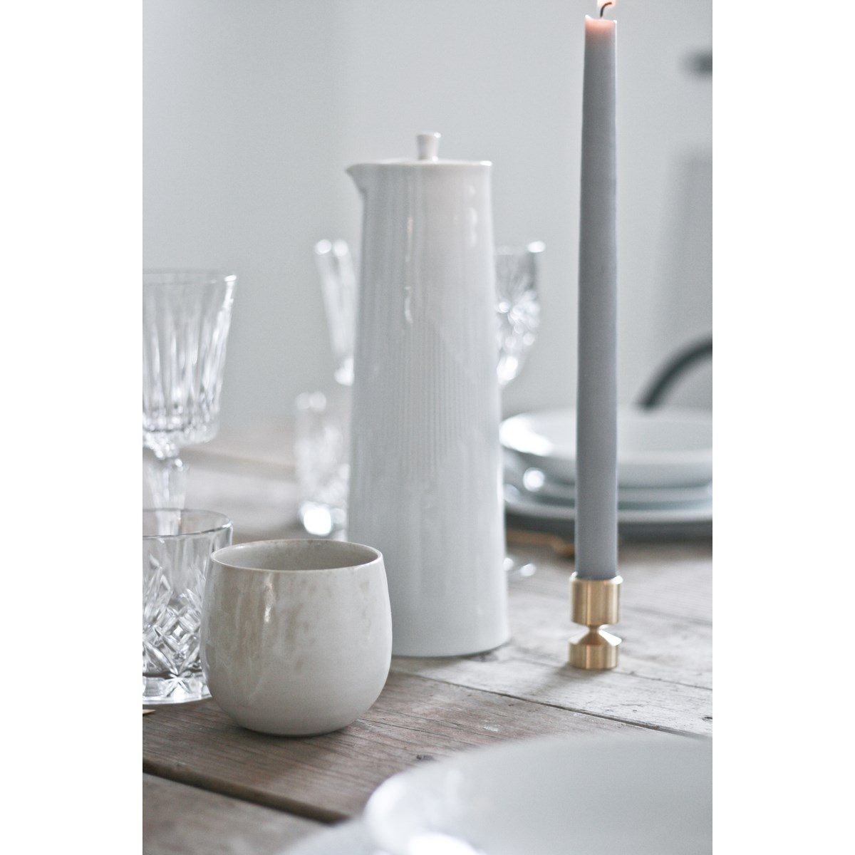 Lyngby Porcelæn Thermodan Kanna 70 cl Vit