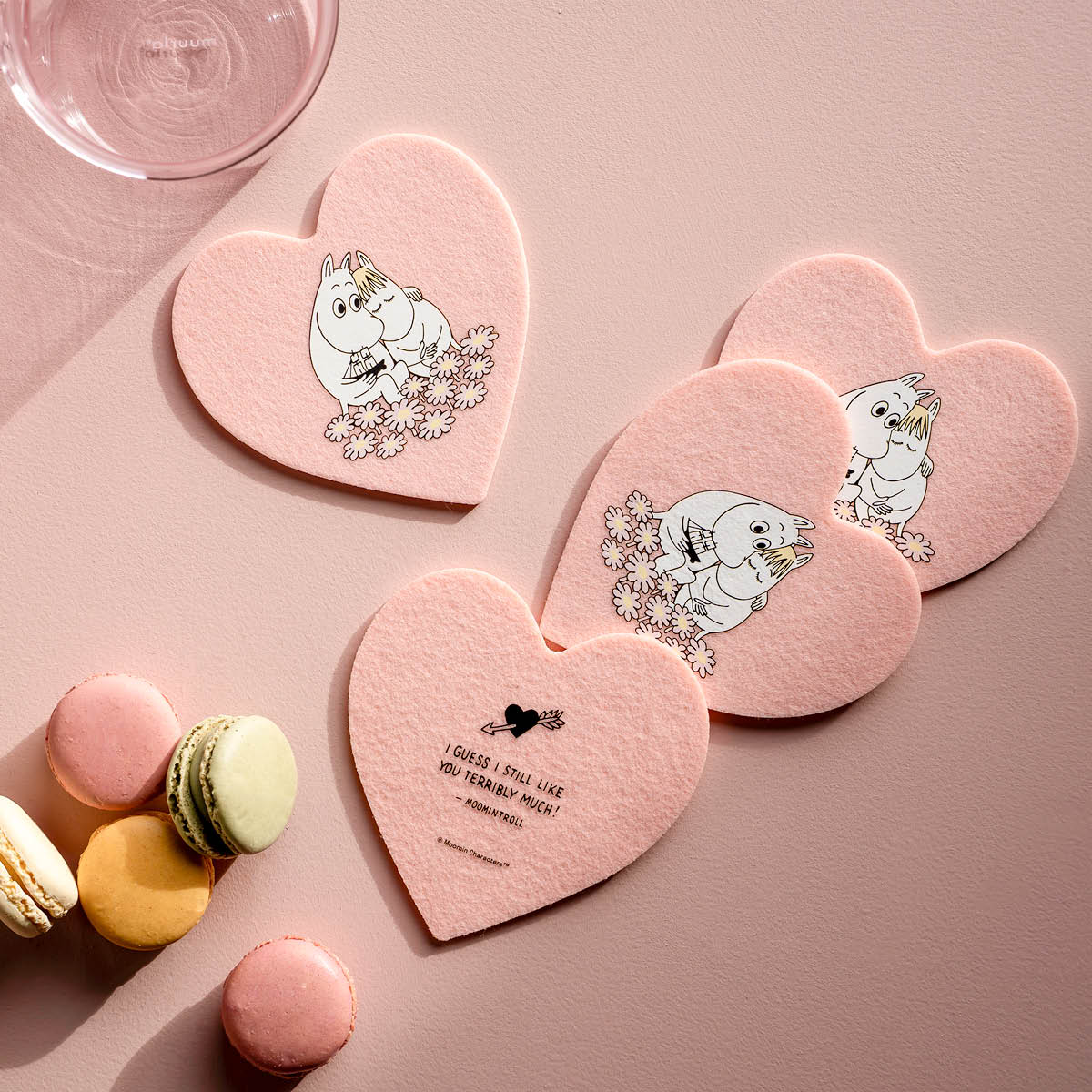 Muurla Mumin glasunderlägg 10,5 cm 4-pack Tillsammans