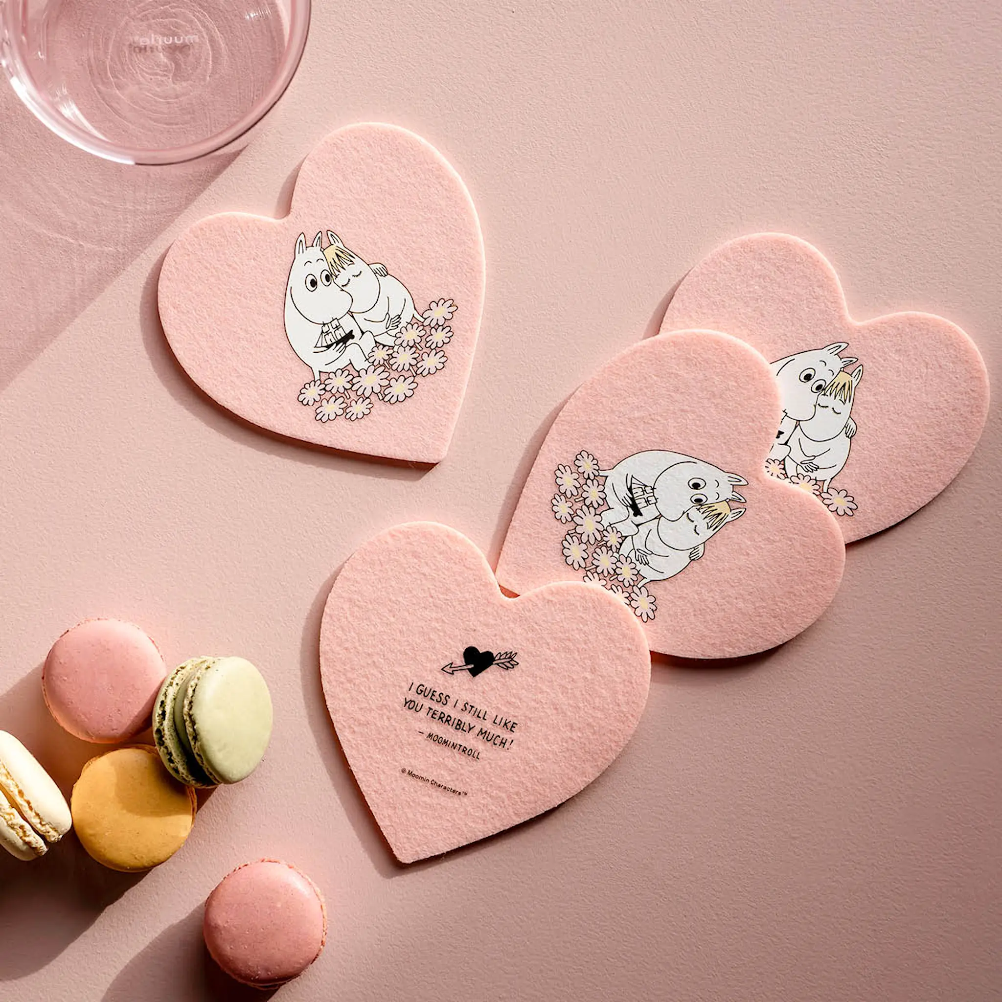 Muurla Mumin glasunderlägg 10,5 cm 4-pack Tillsammans