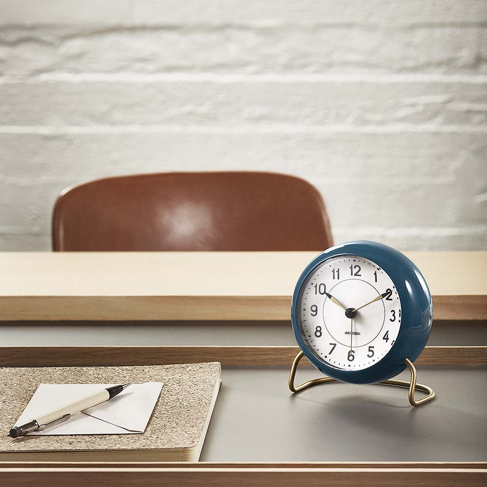 Arne Jacobsen Station bordur 11 cm blå/hvit