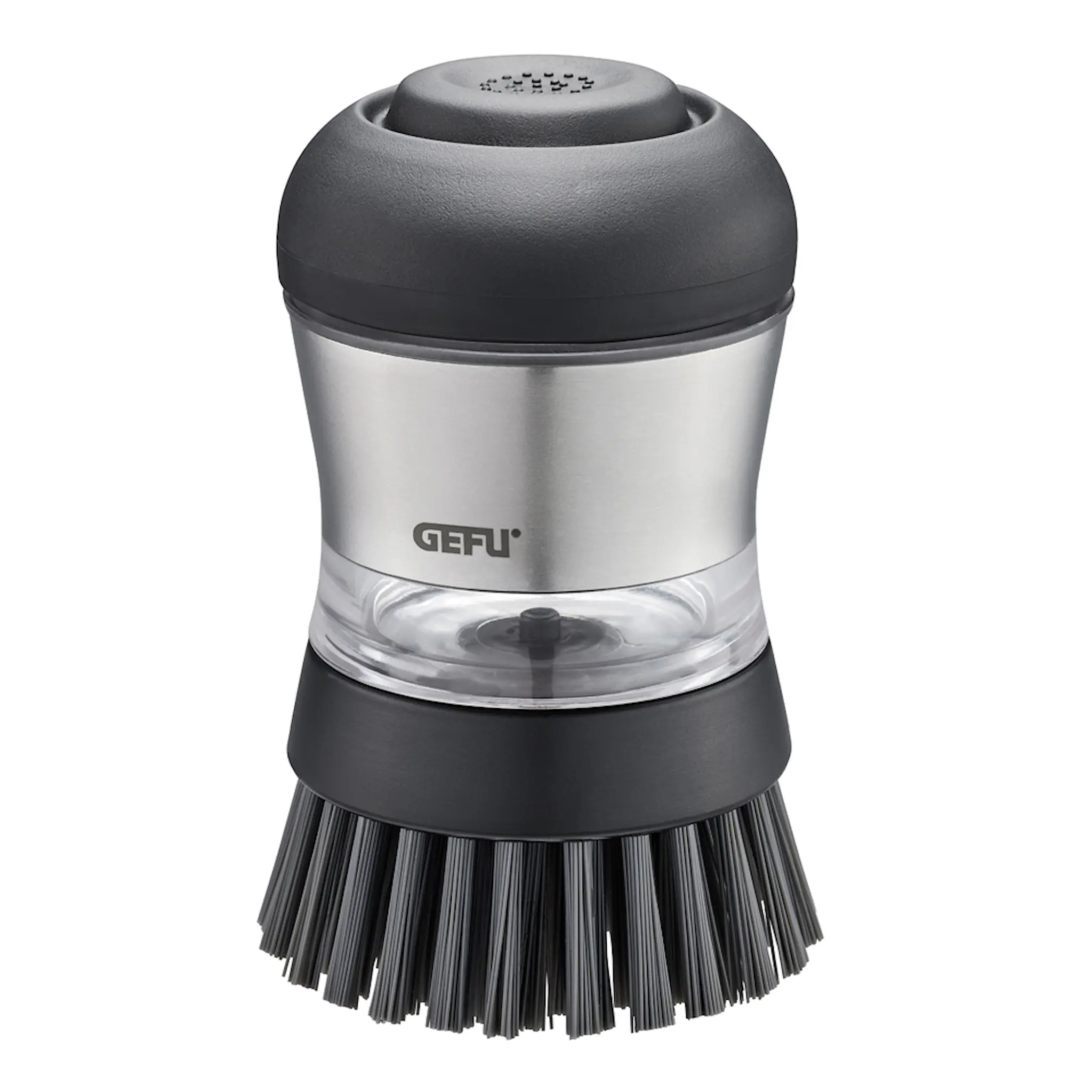 Gefu Swift diskborste med diskmedelsdispenser 50 ml svart