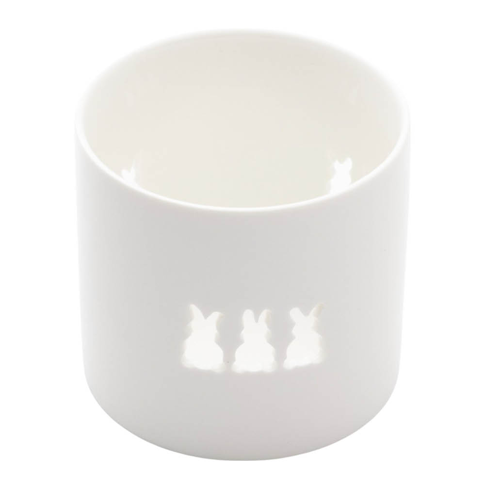 Sögne Home Ljuslykta 8 cm Easter Bunnies vit