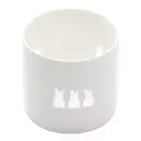 Ljuslykta 8 cm Easter Bunnies vit