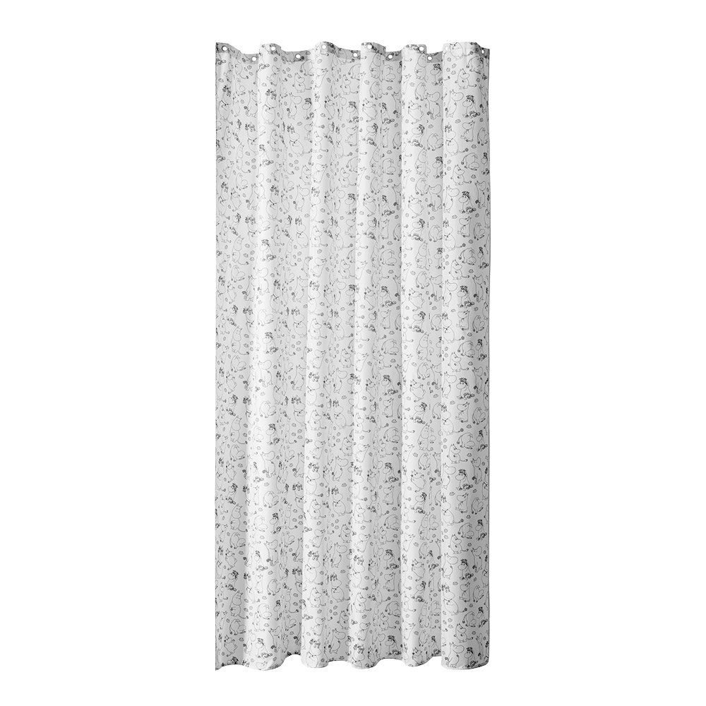 Dsignhouse x Moomin Muumi Suohkuverho 180x200 cm Valkoinen