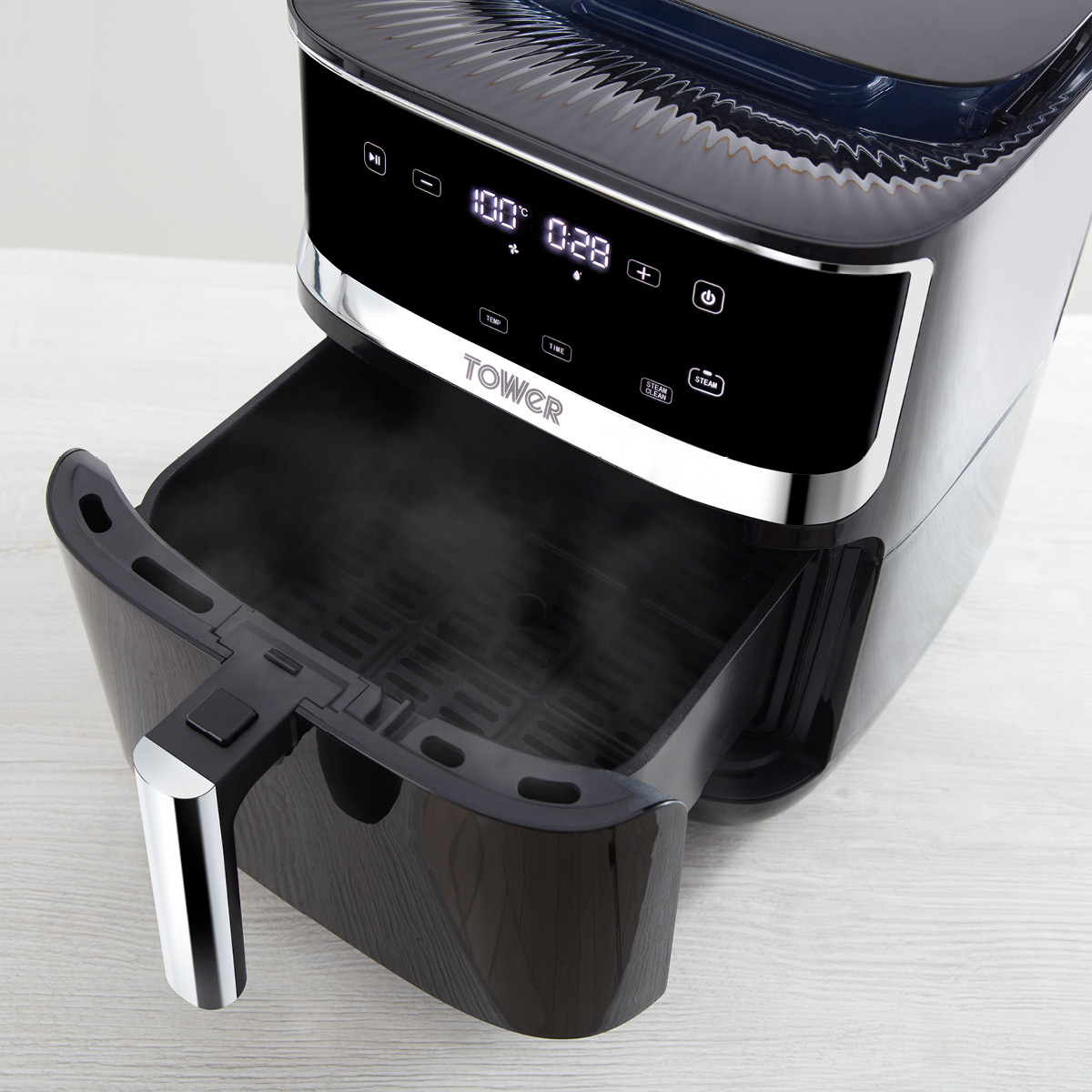 Tower Tower Airfryer höyrytoiminolla 7 L Musta