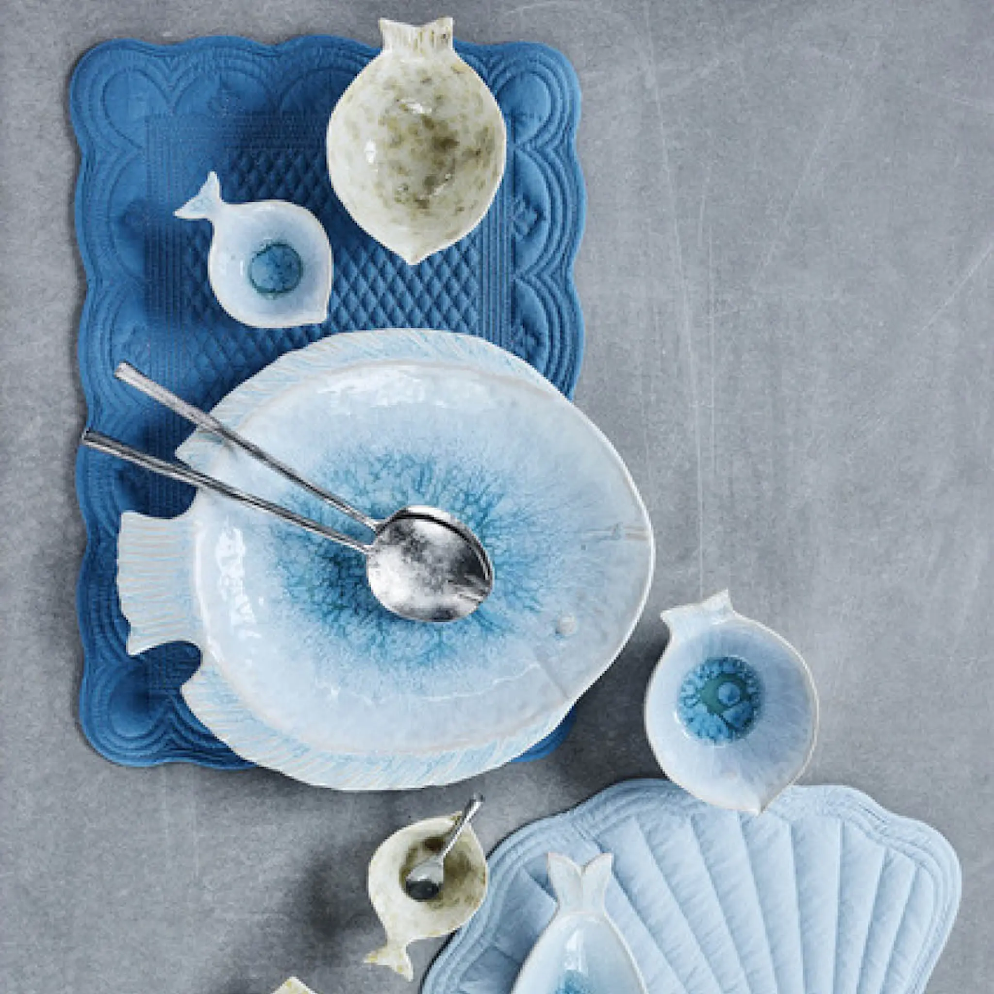 Lene Bjerre Marinelle skål fisk 11 cm blå