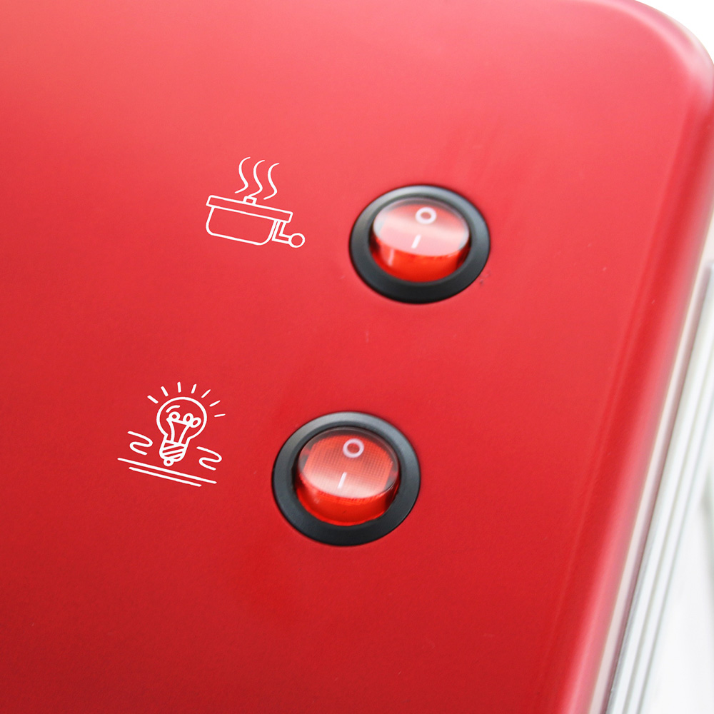 EMERIO Popcornmaskin Retro Röd