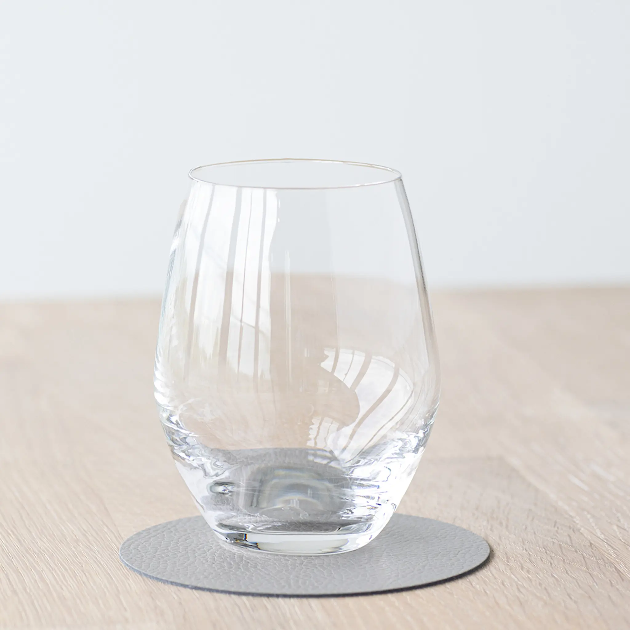 LIND DNA Leather Serene Circle Glasunderlägg 10 cm Ash