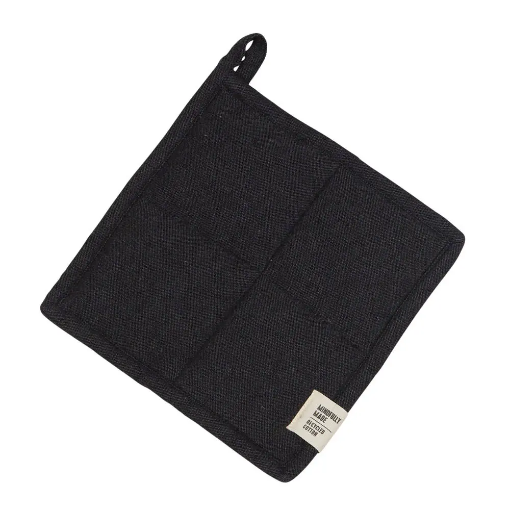 Vide grytelapp 20x20 cm svart