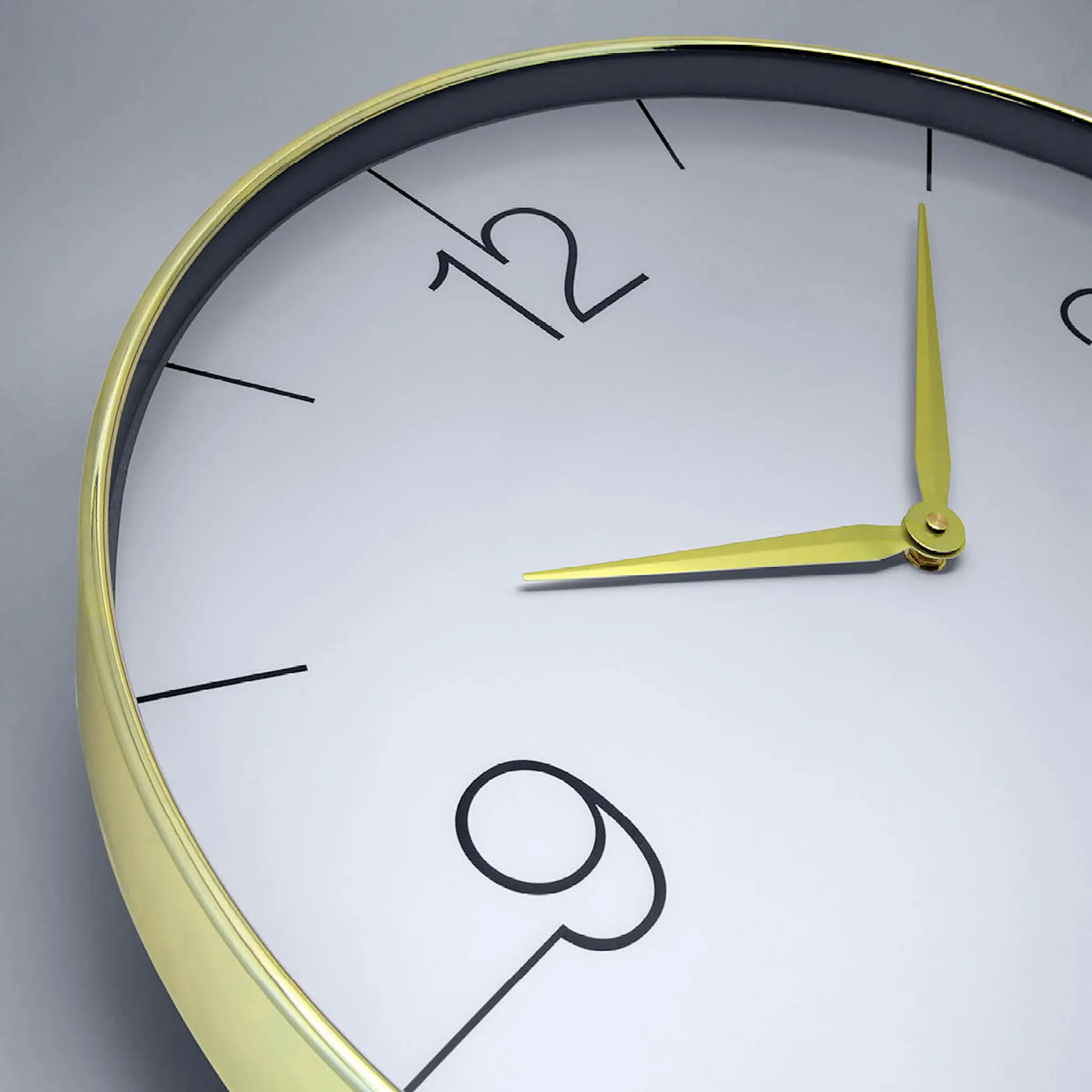 NeXtime Finesse Large nXt veggklokke 51 cm gull/grå