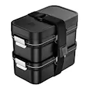 Fresh & Save Bento matlåda 2 delar 20,7x12,3 cm svart