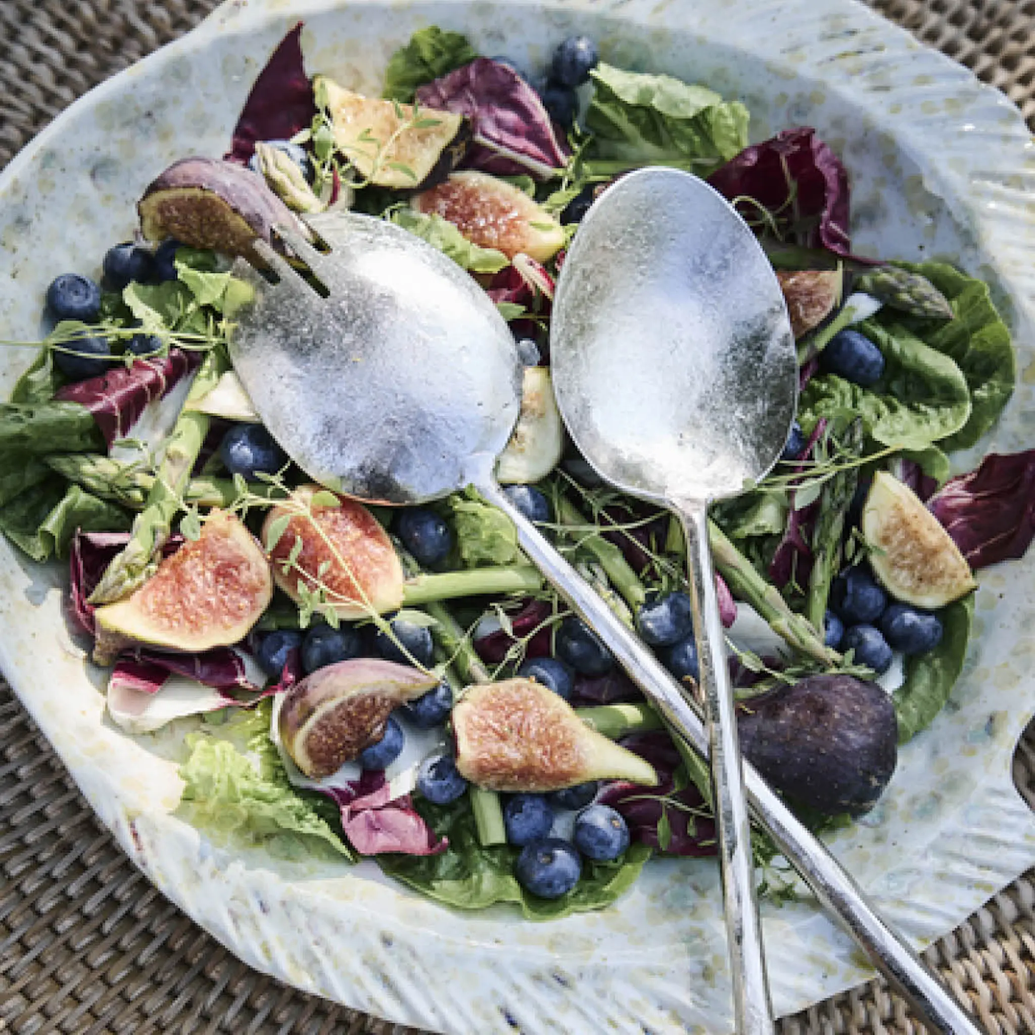 Lene Bjerre Marinelle serveringsfat fisk 30 cm blå