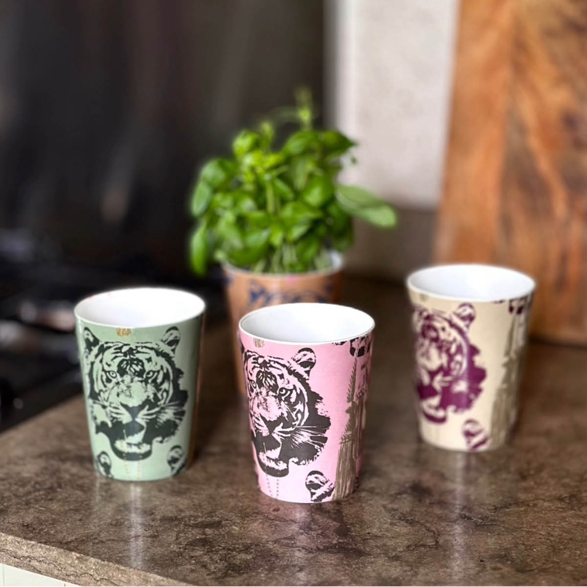 ICONCUPS Studio Lisa Bengtsson Coco Tiger mugg 25 cl 4-pack