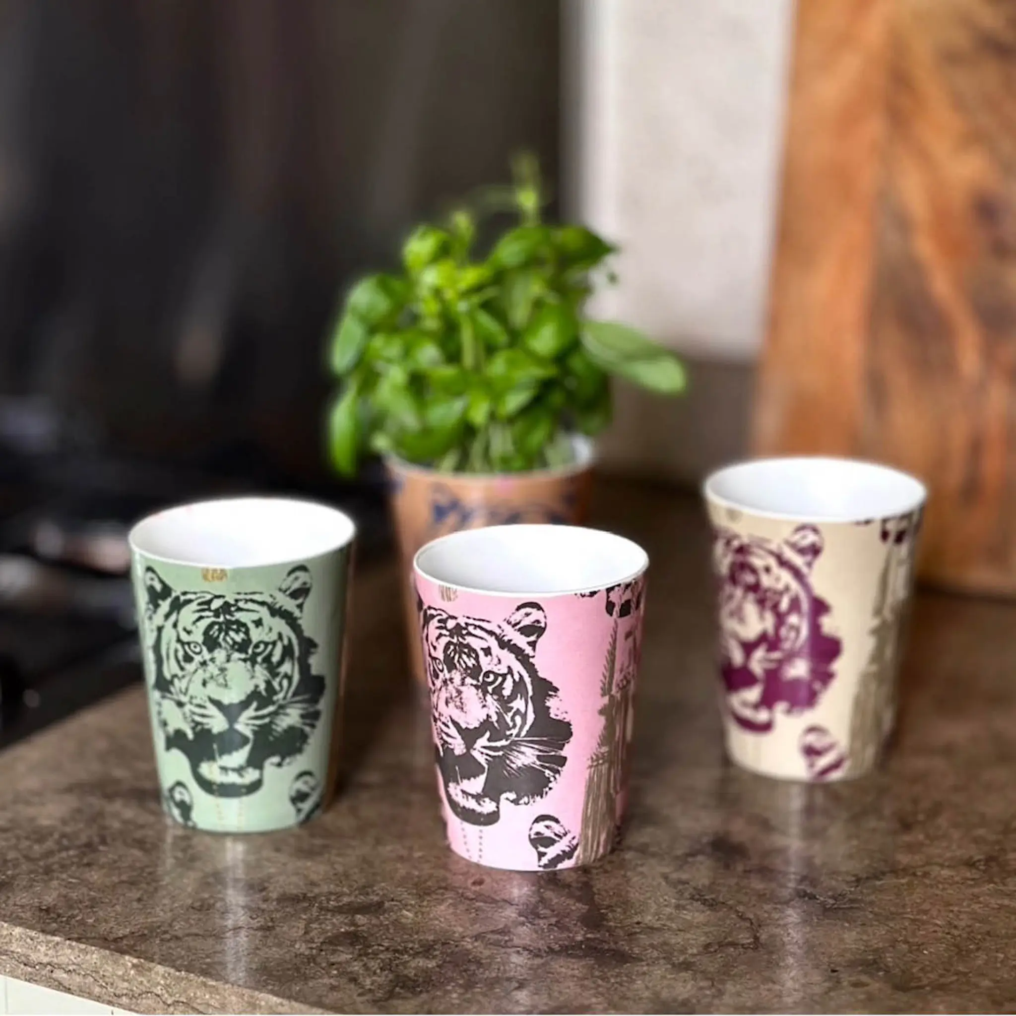ICONCUPS Studio Lisa Bengtsson Coco Tiger kopp 25 cl 4 stk