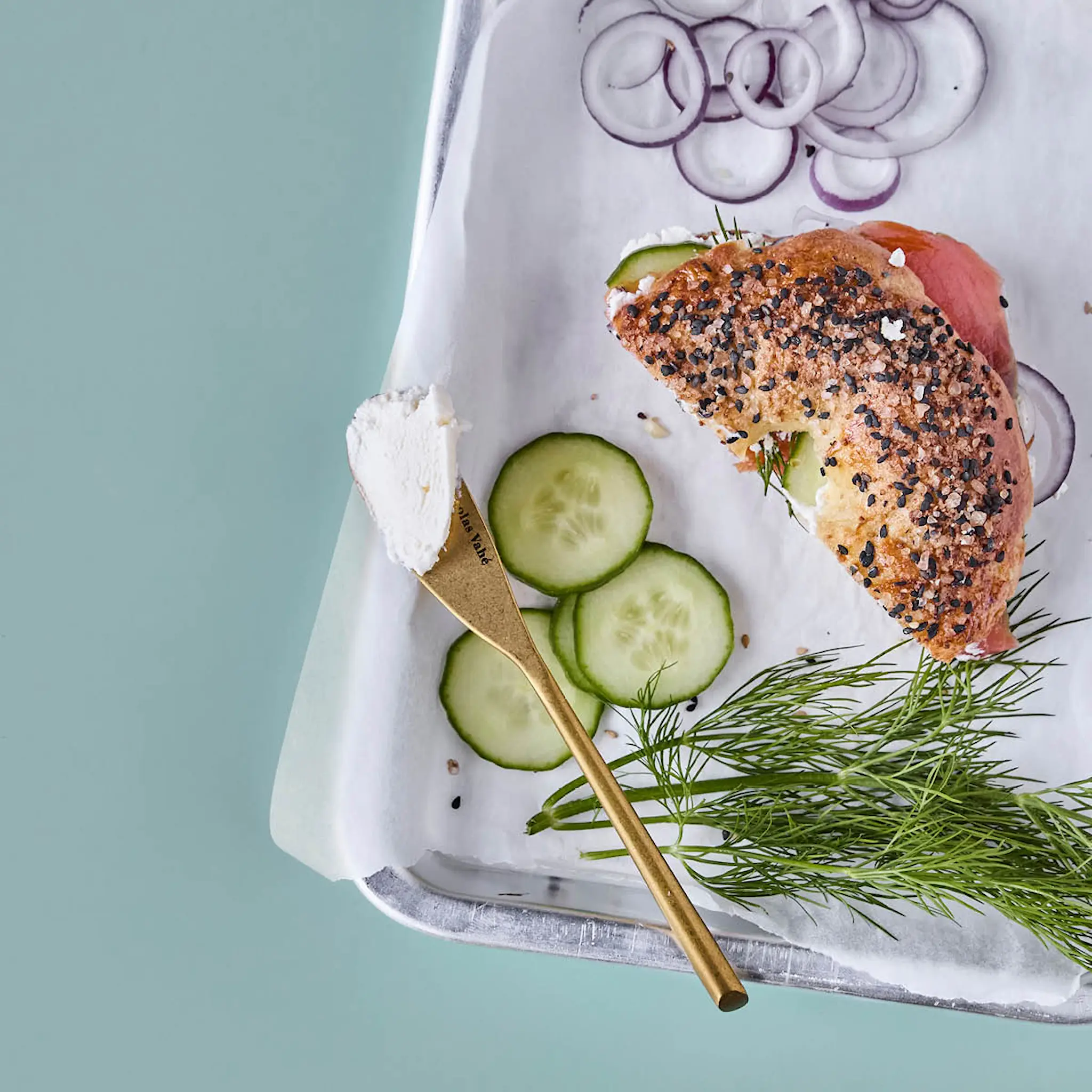 Nicolas Vahé Daily smörkniv 16 cm 4-pack antik guldfinish