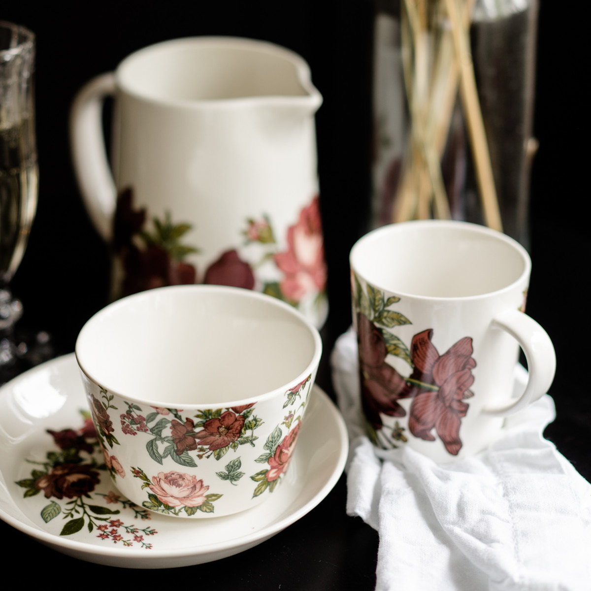 Martinex Koti skål 11x7 cm roser