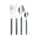 Prima Verde bestickset 4-pack stål/grön