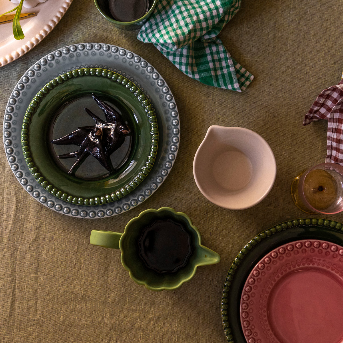 PotteryJo Daria tallerken 18 cm 2 stk moss