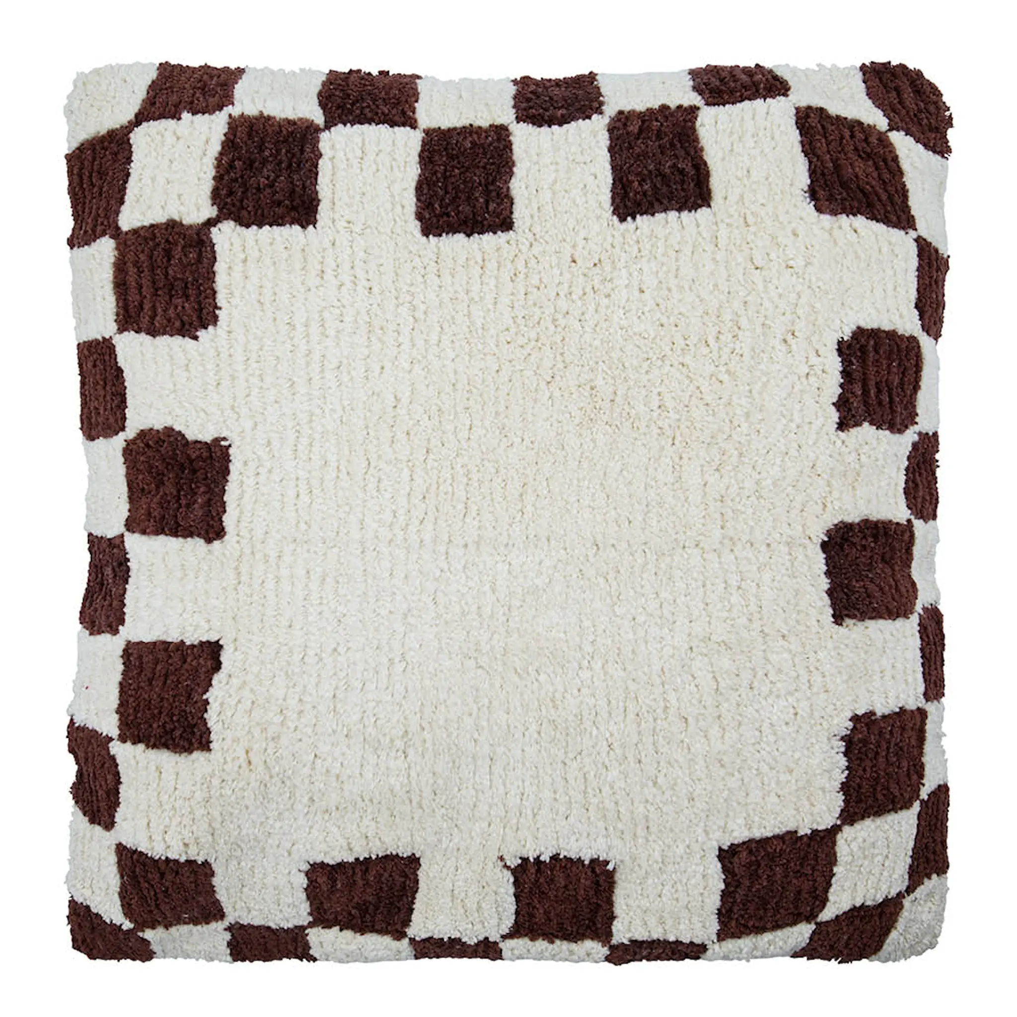 House Doctor Chess kuddfodral 50x50 cm brun/offwhite