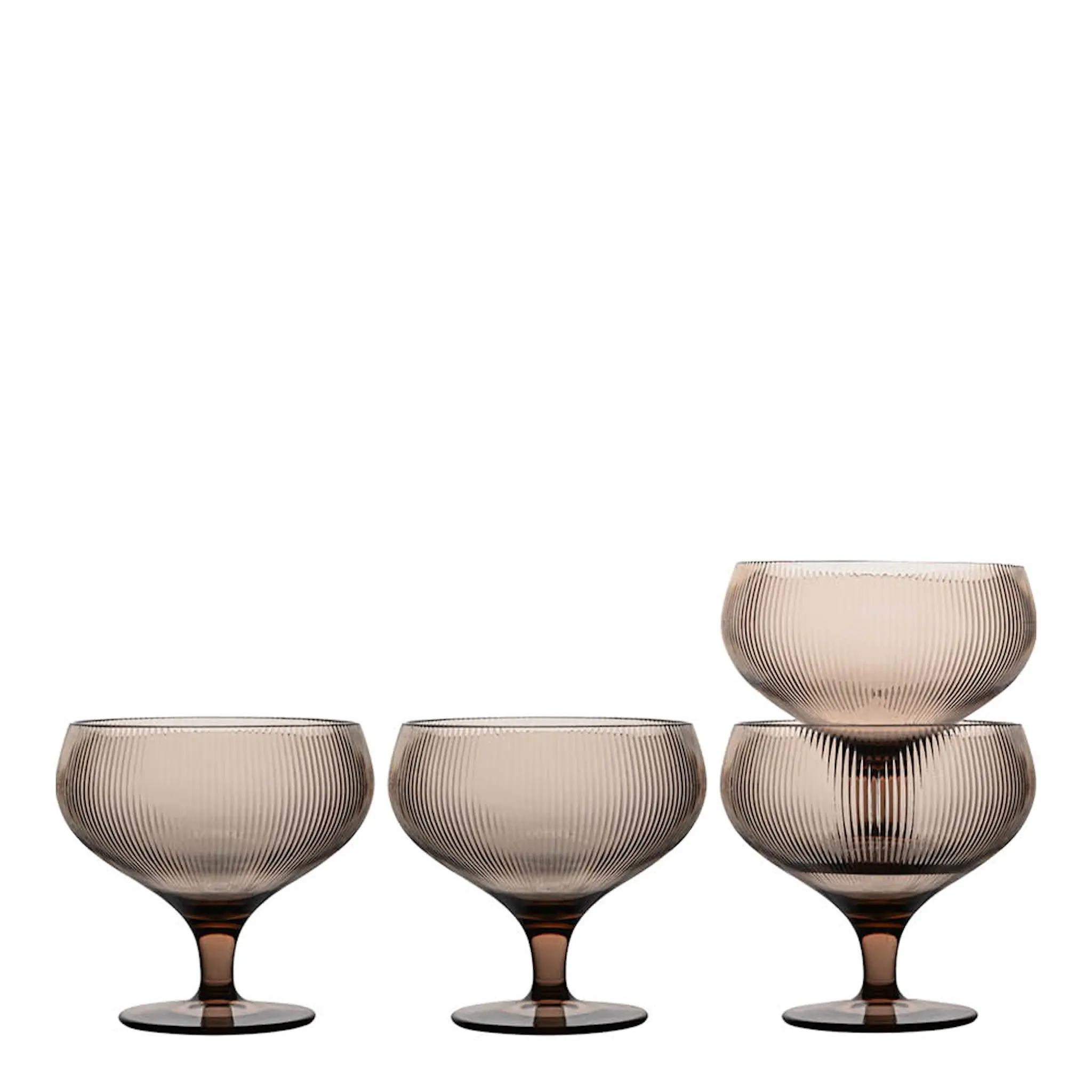 Sagaform Billi champagneglas 40 cl 4-pack brun