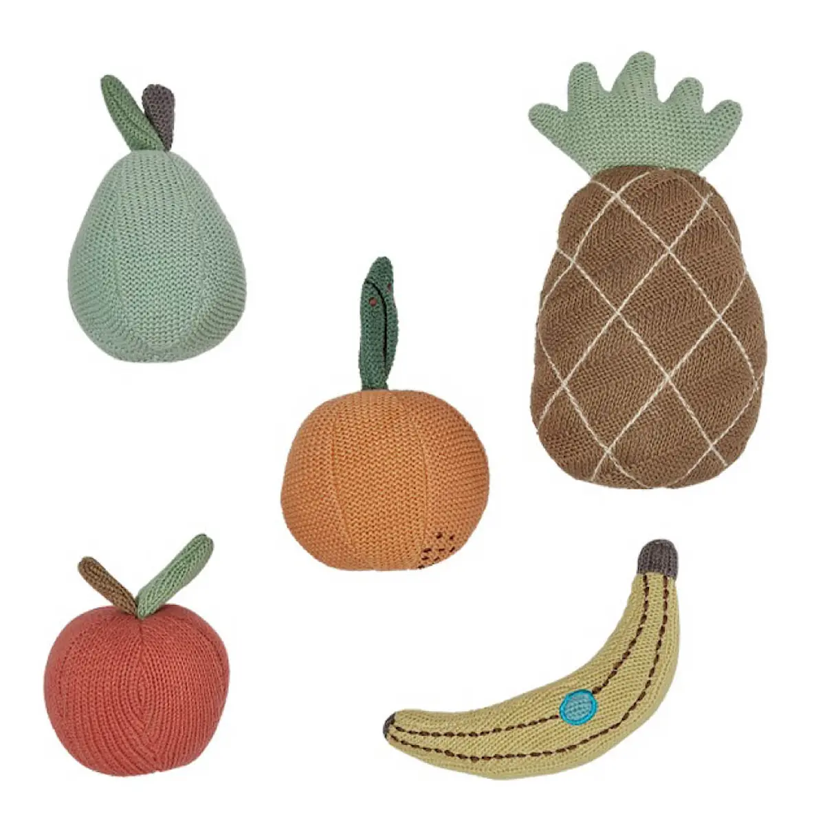 OYOY Yummy minifrukt bomull 5 delar multi