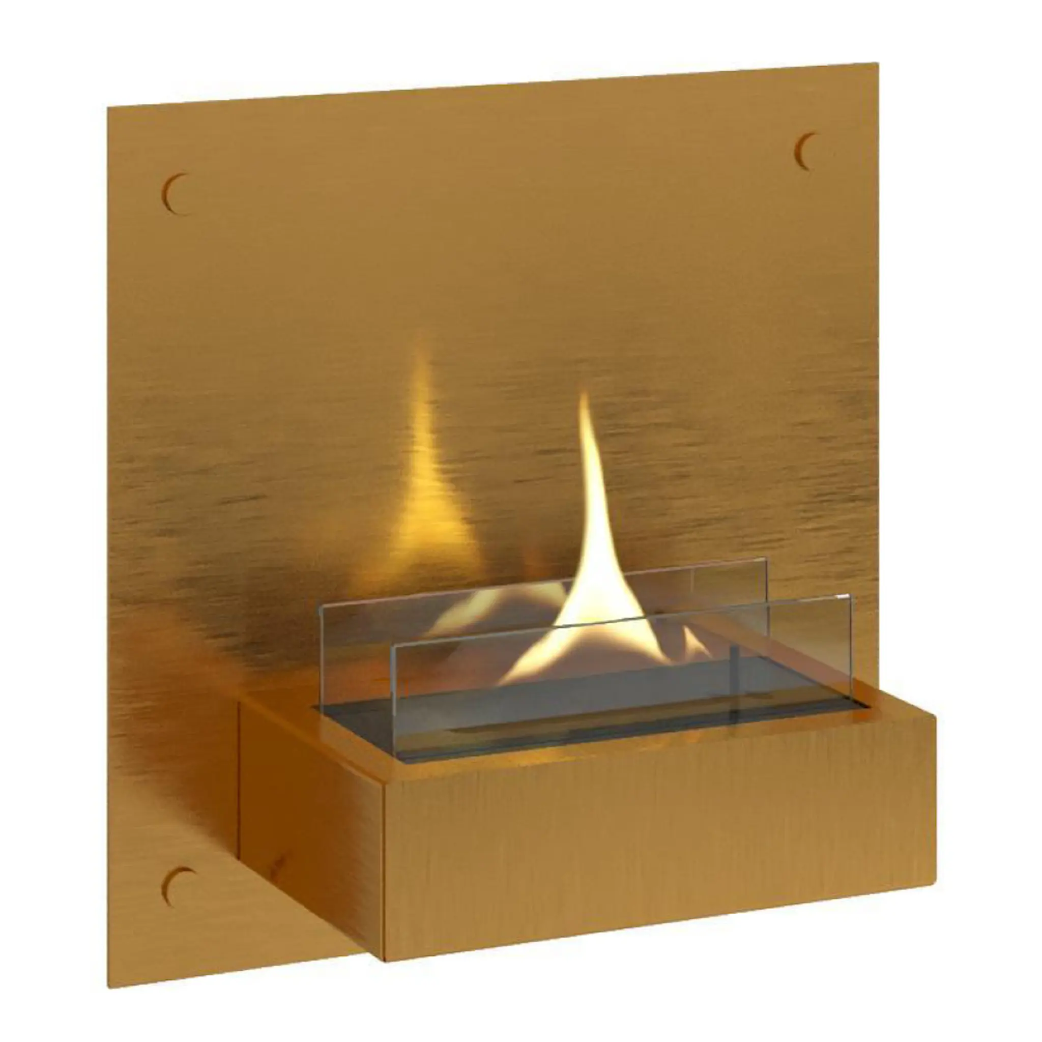 Tenderflame Solo väggmonterad öppenspis 90 0,5 L guld