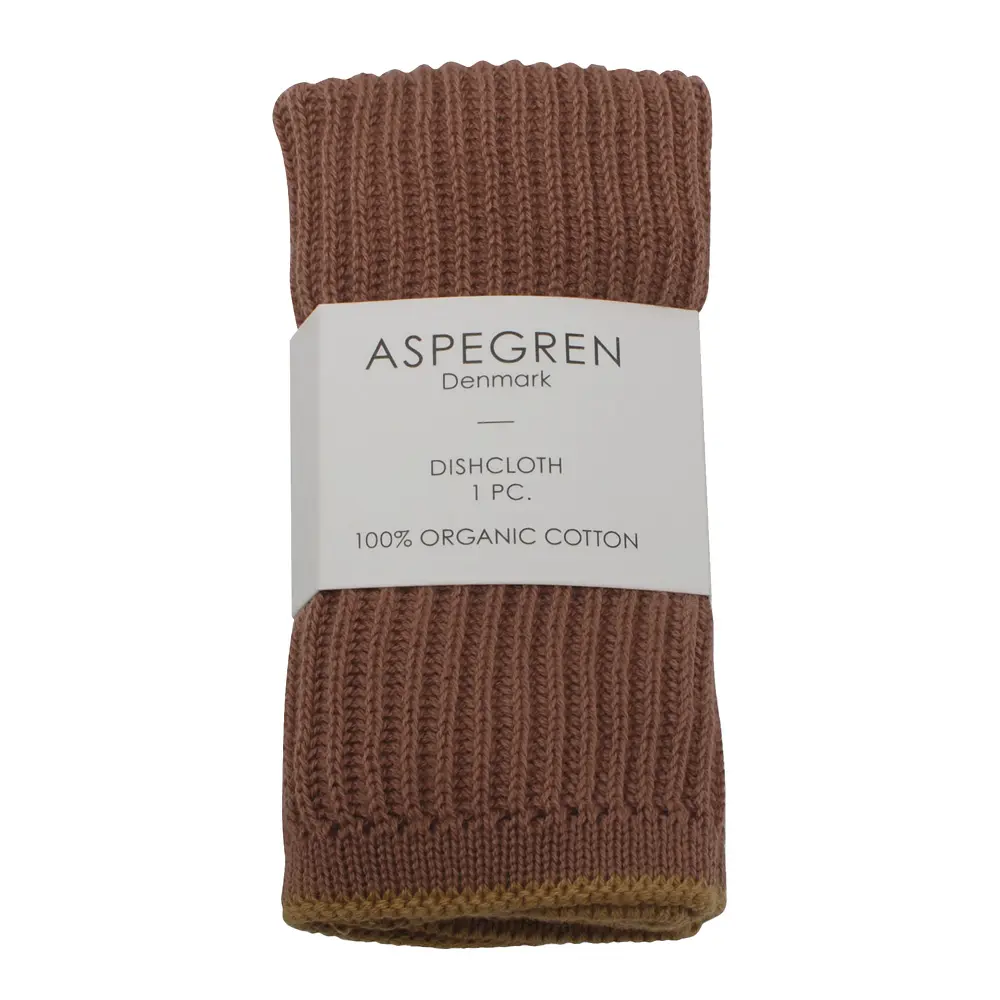 Ripple Neulottu tiskirätti 26x26 cm Rootbeer