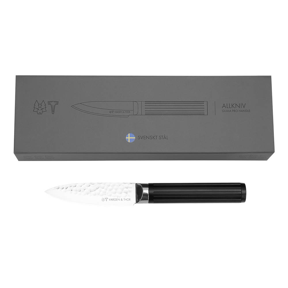 Vargen & Thor Glima Vihannesveitsi 9 cm Teräs/Musta