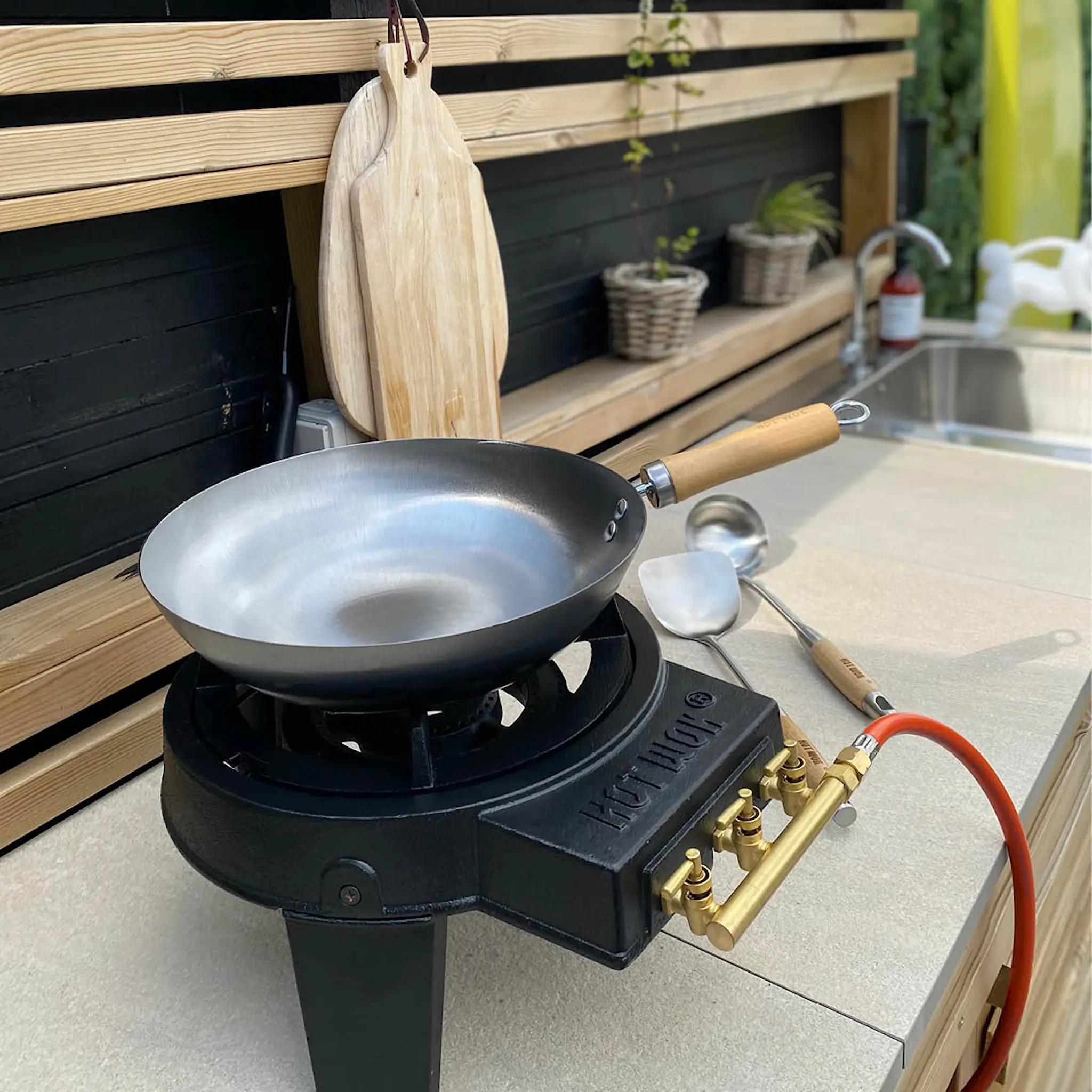 Hot Wok Original gasolbrännare 7,0 kW + 30 cm wokpanna