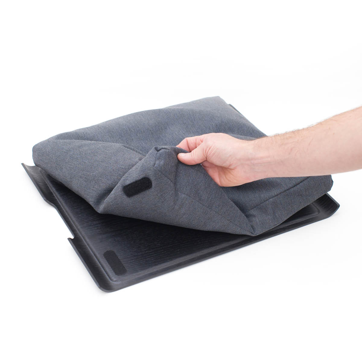 Bosign Laptray knebrett anti-slip 43x38 cm svart/grå