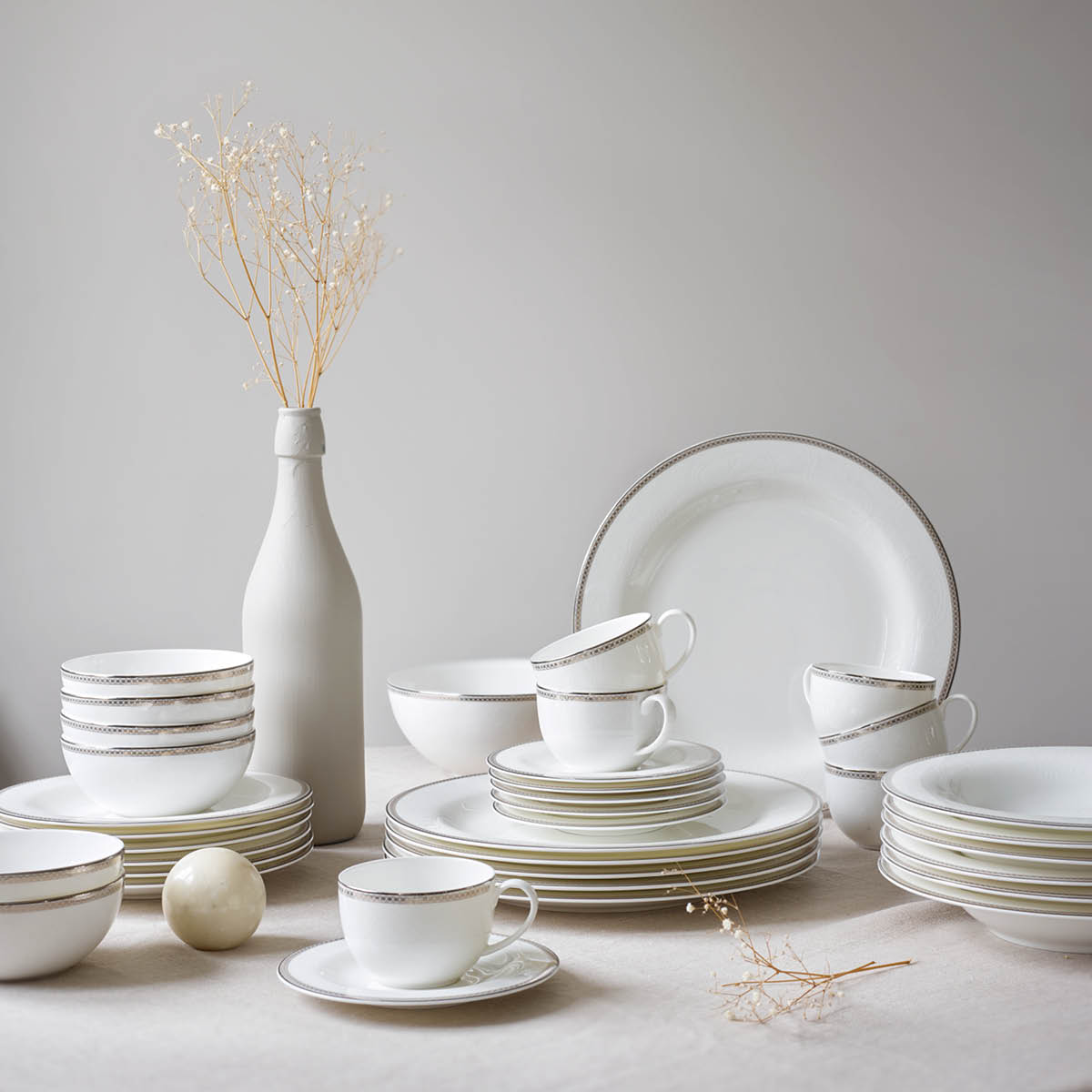 Royal Porcelain Silver Paisley tallerken 28 cm