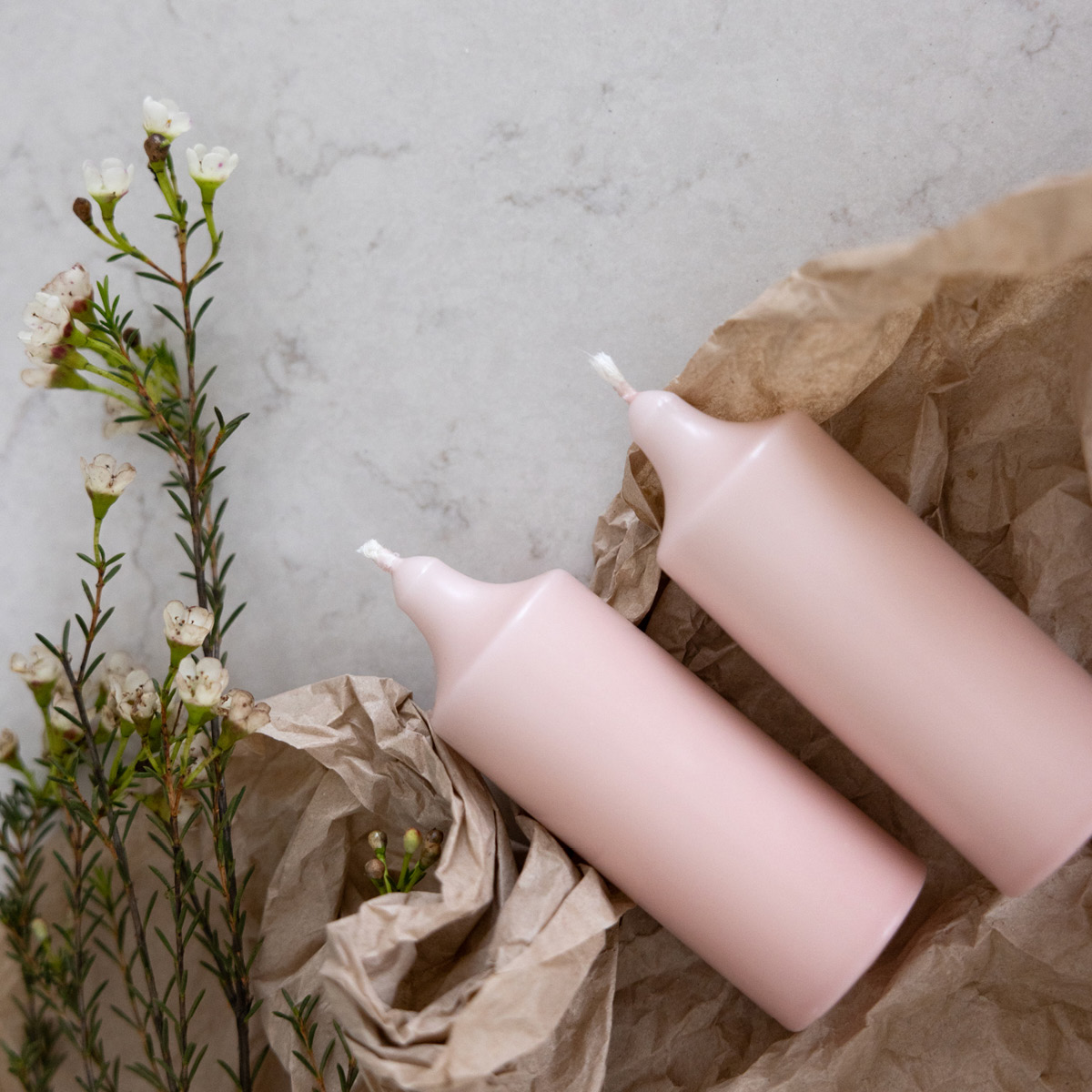 Liljeholmens Kupé Pöytäkynttilä 11 cm 4 kpl Vaaleanpunainen