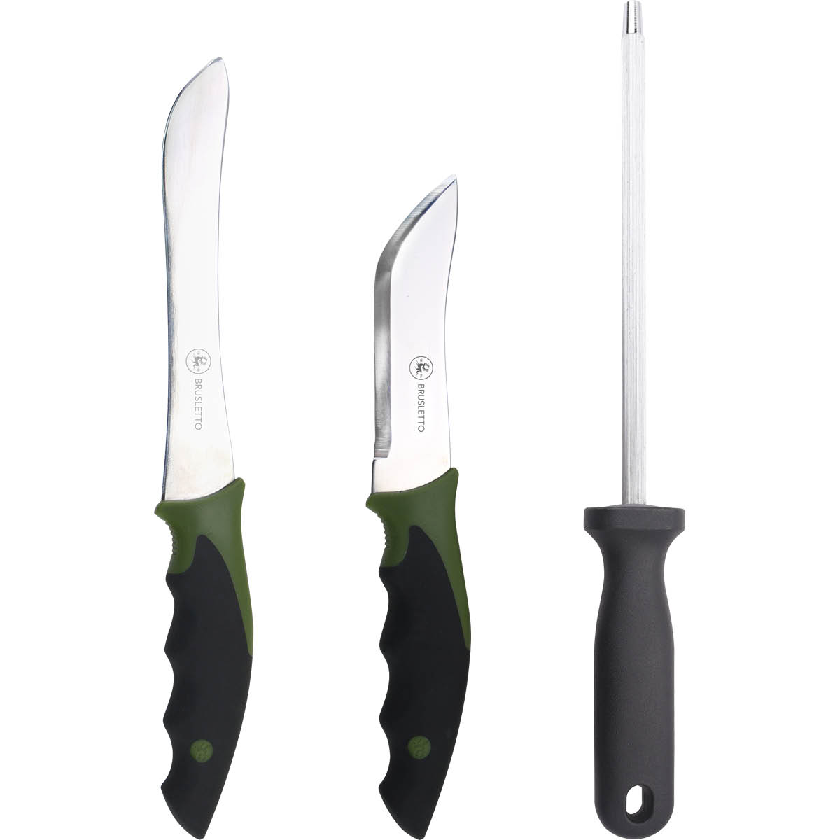 Brusletto Slaktset knivset 4 delar svart/grön