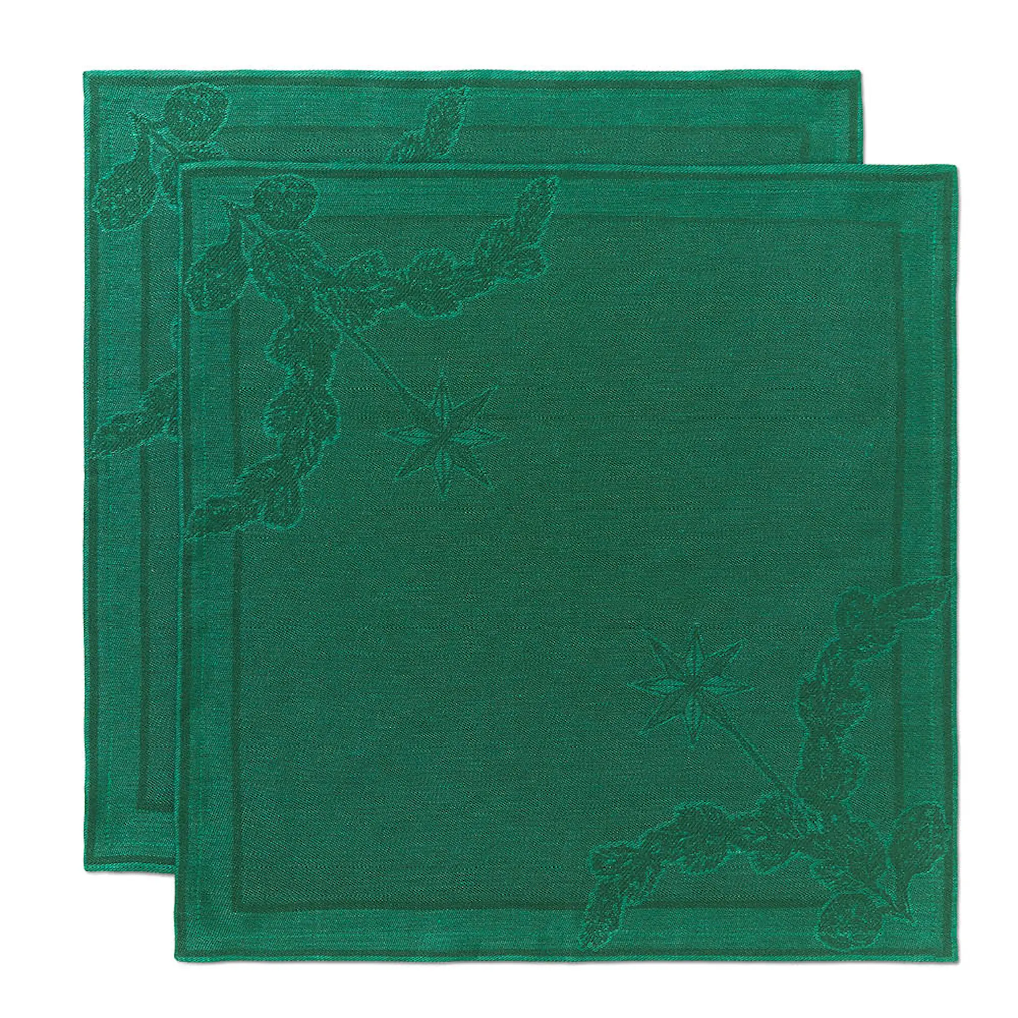 Royal Copenhagen Star Fluted Christmas servett 45x45 cm 2-pack grön