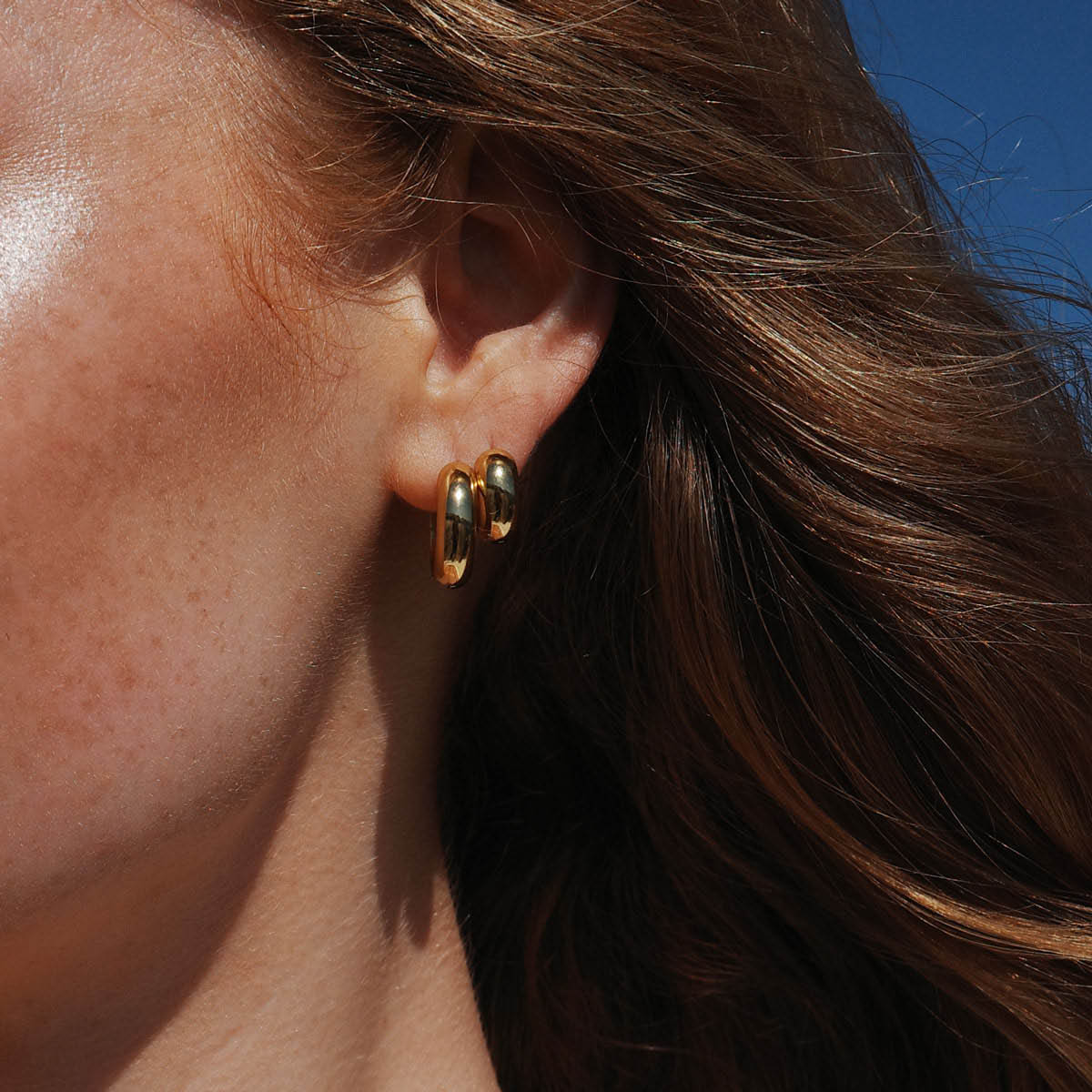 A&C Oslo AS Steel - Soft Coll øredobber 17 mm gull