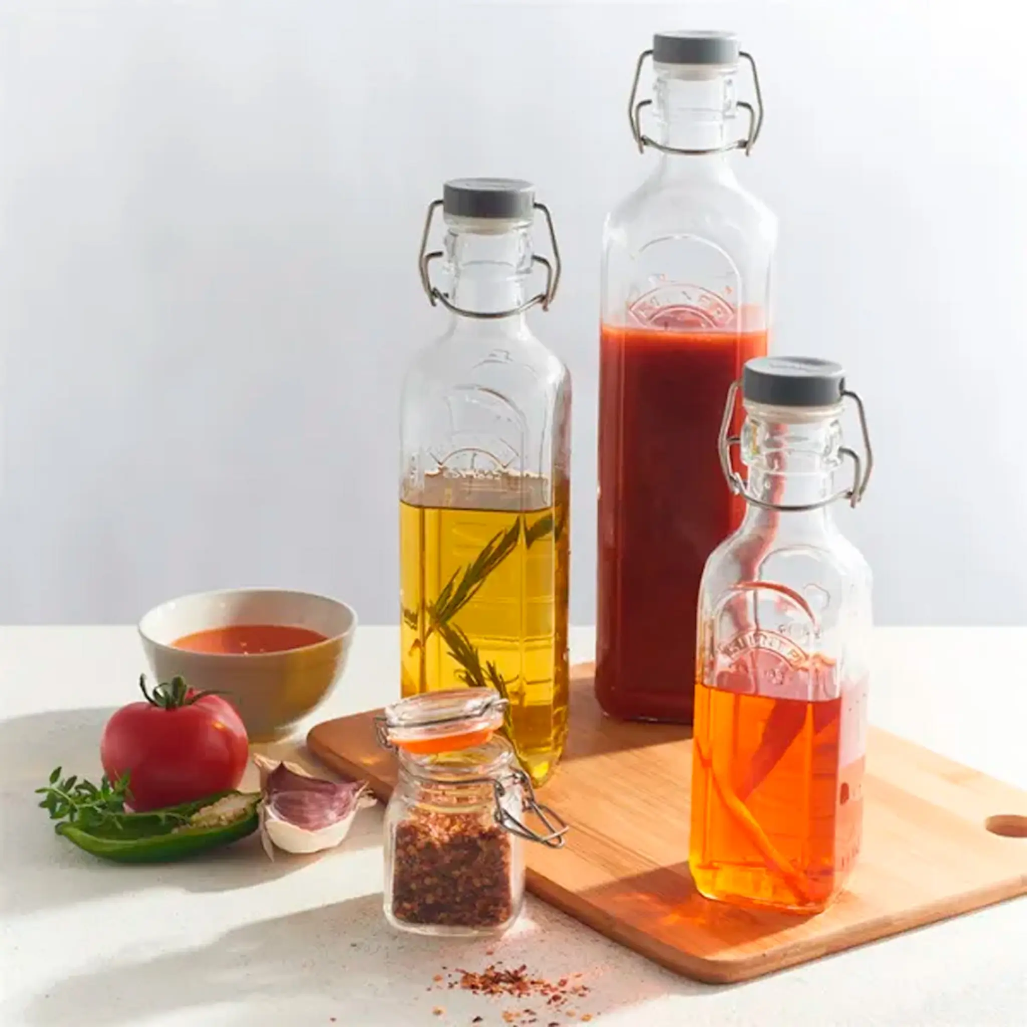 Kilner Clip Top Flaska Fyrkantig Bygellock 0,3 L Klar