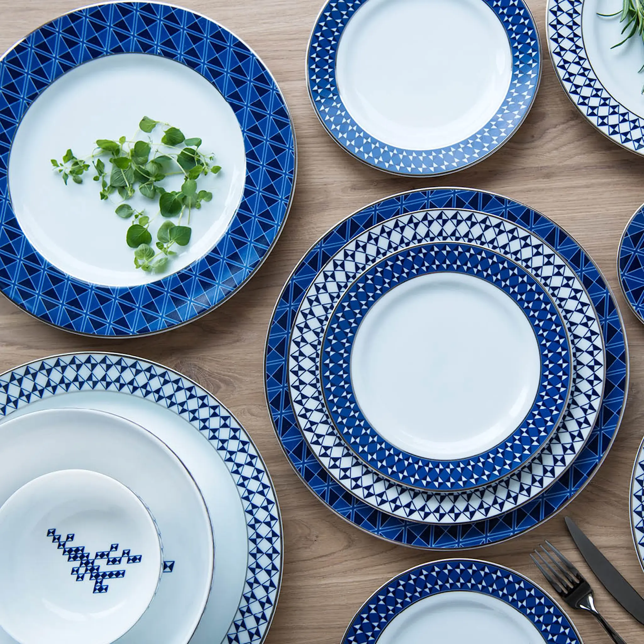 Magnor Tokyo Origami Fat 36 cm Vit/Blå