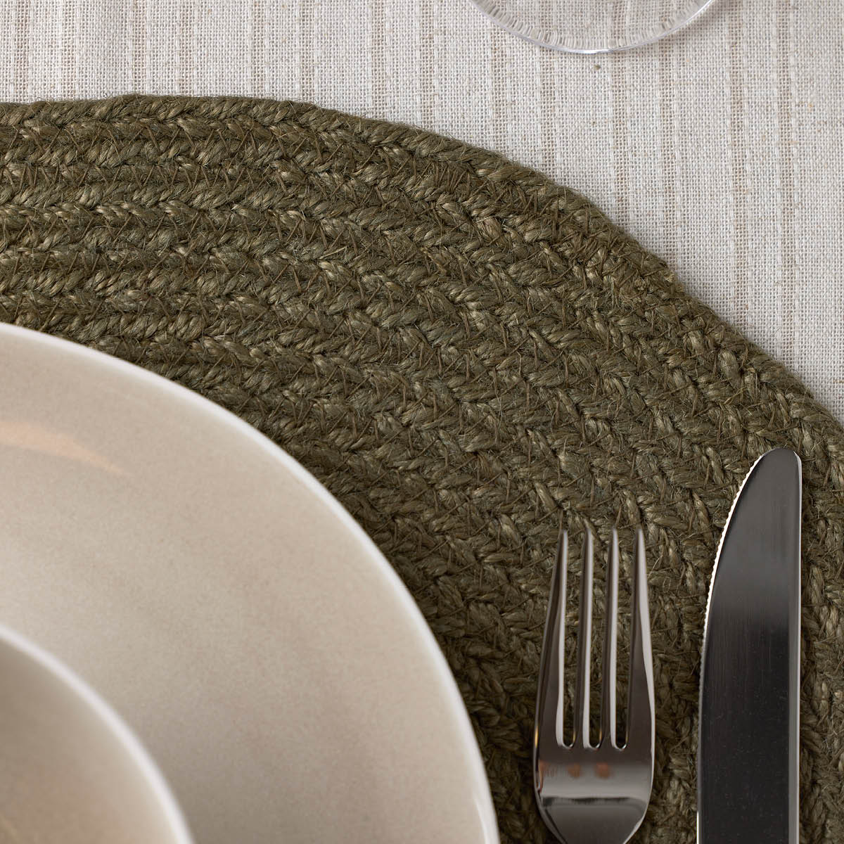 Holmen Jesper bordstablett 45x35 cm oval dovgrön