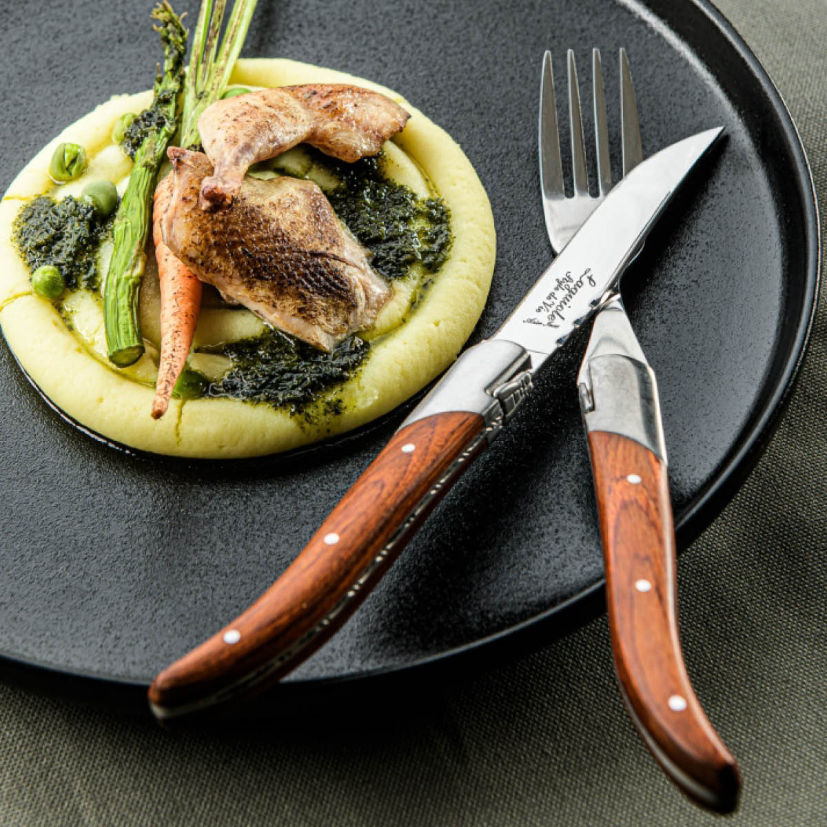 Laguiole Style de Vie Grillgaffel 10,5 cm 6-pack rosa