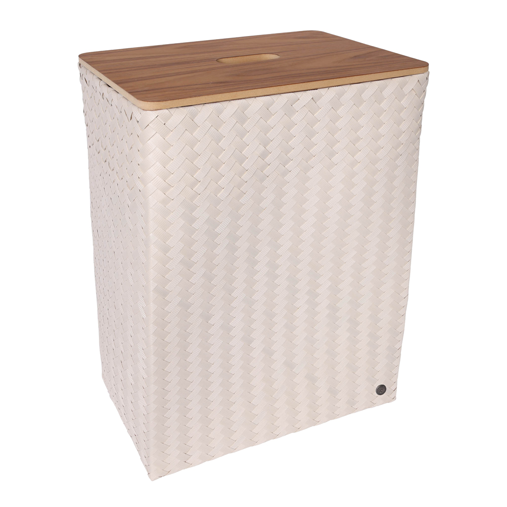 Handed By Grand superb skittentøyskurv m/lokk 44x31x60 cm champagne