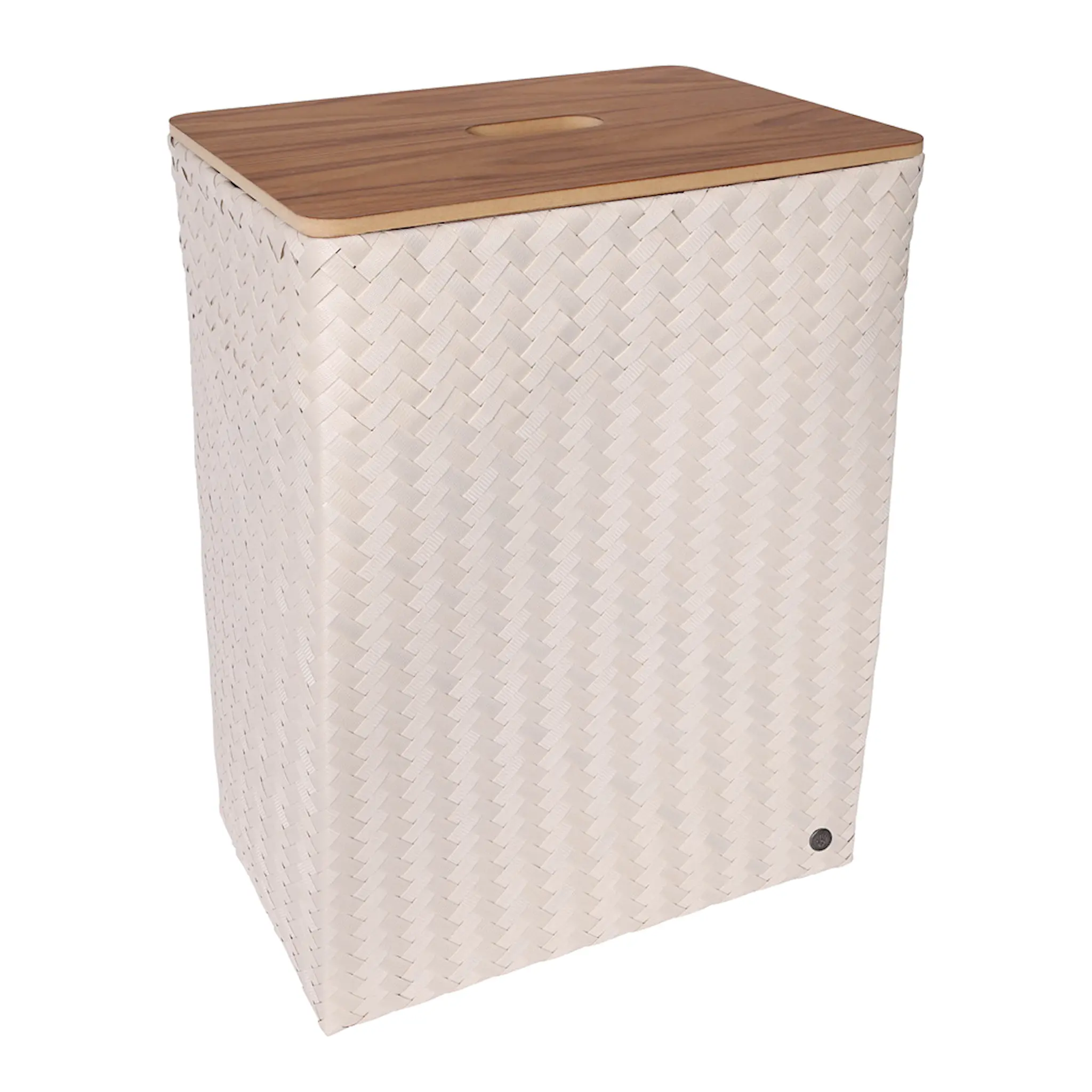 Handed By Grand superb skittentøyskurv m/lokk 44x31x60 cm champagne