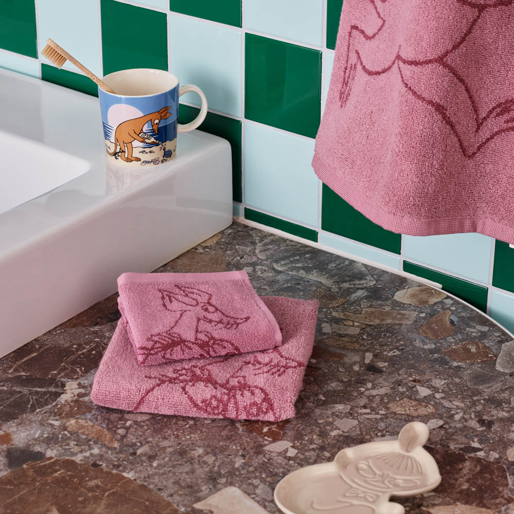 Moomin Arabia Muumi Käsipyyhe nipsu 25x25 cm Mauve