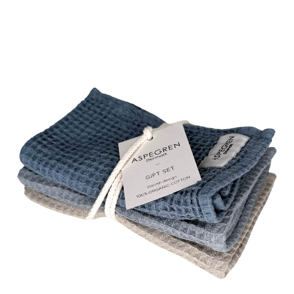 Aspegren Gåvoset disktrasa 30x35 cm 3-pack blue mussels