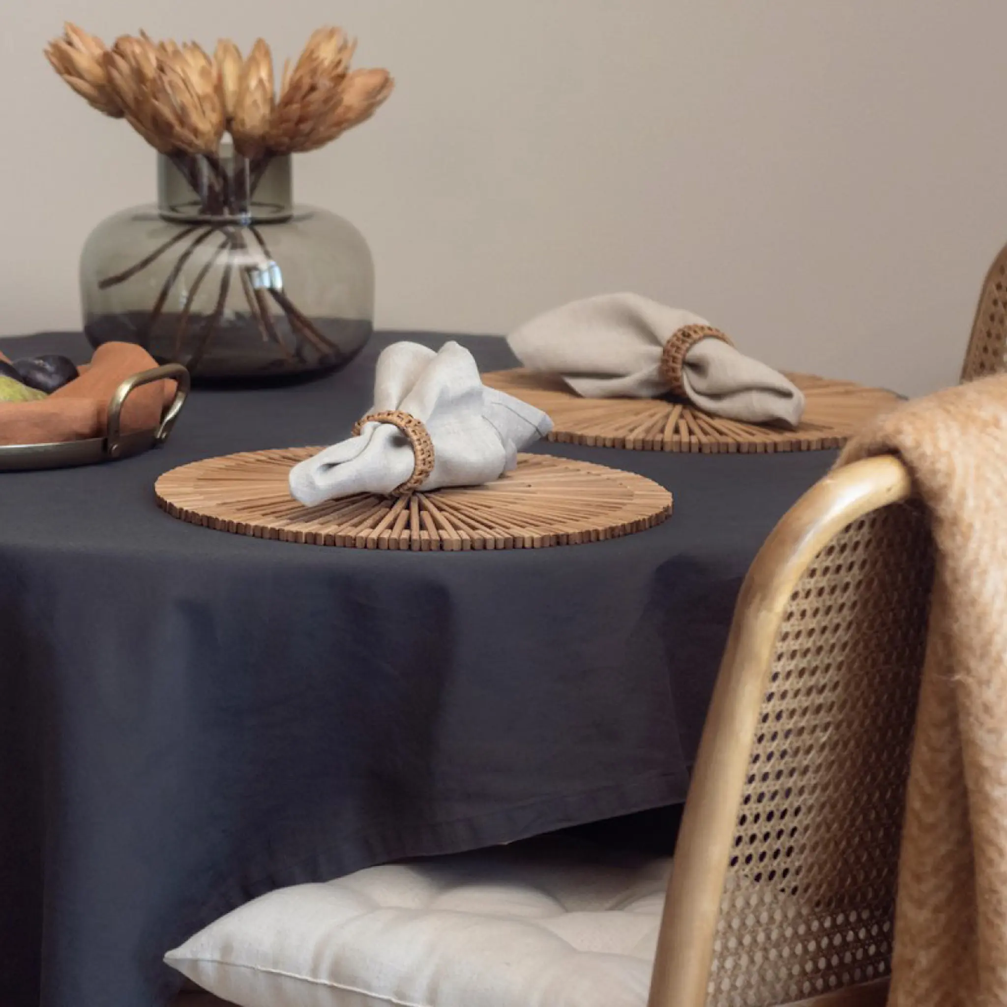 Fanni K Pellava Lautasliina 45x45 cm 2 kpl Valkoinen