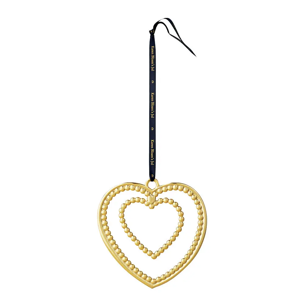 Karen Blixen Ripustuskoriste Sydän 12 cm Kulta
