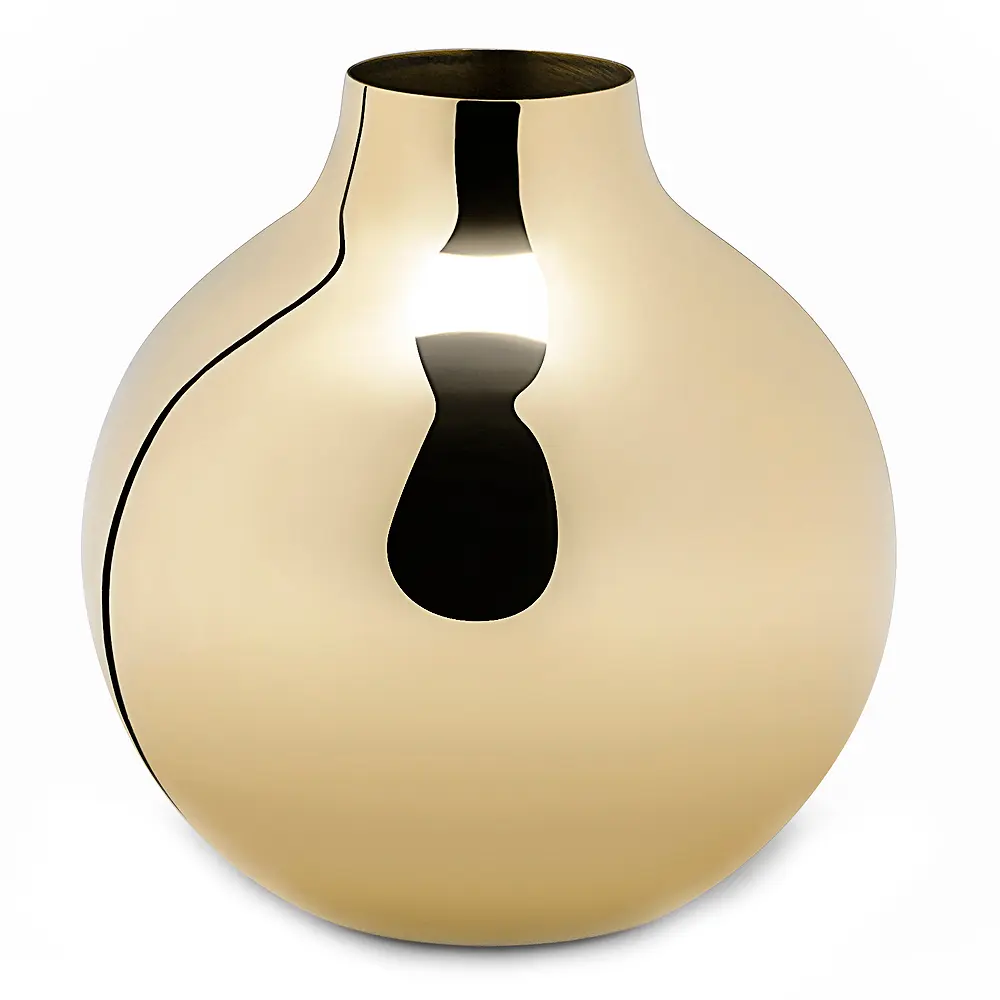 Boule vase mini polert messing